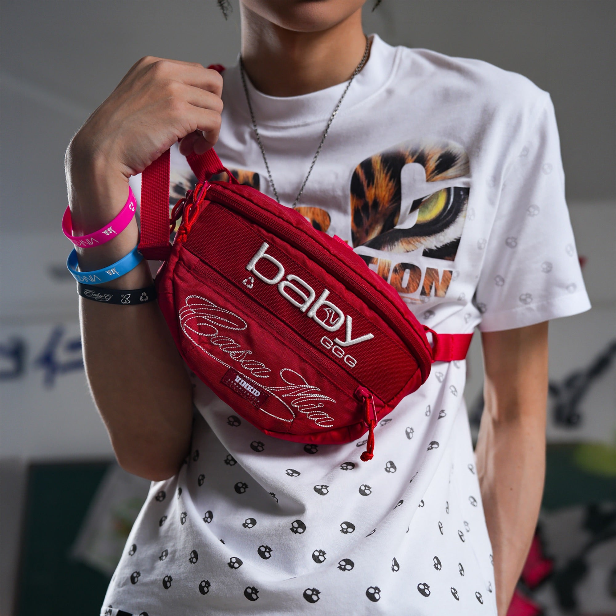 VINKID Script LOGO Waist Bag