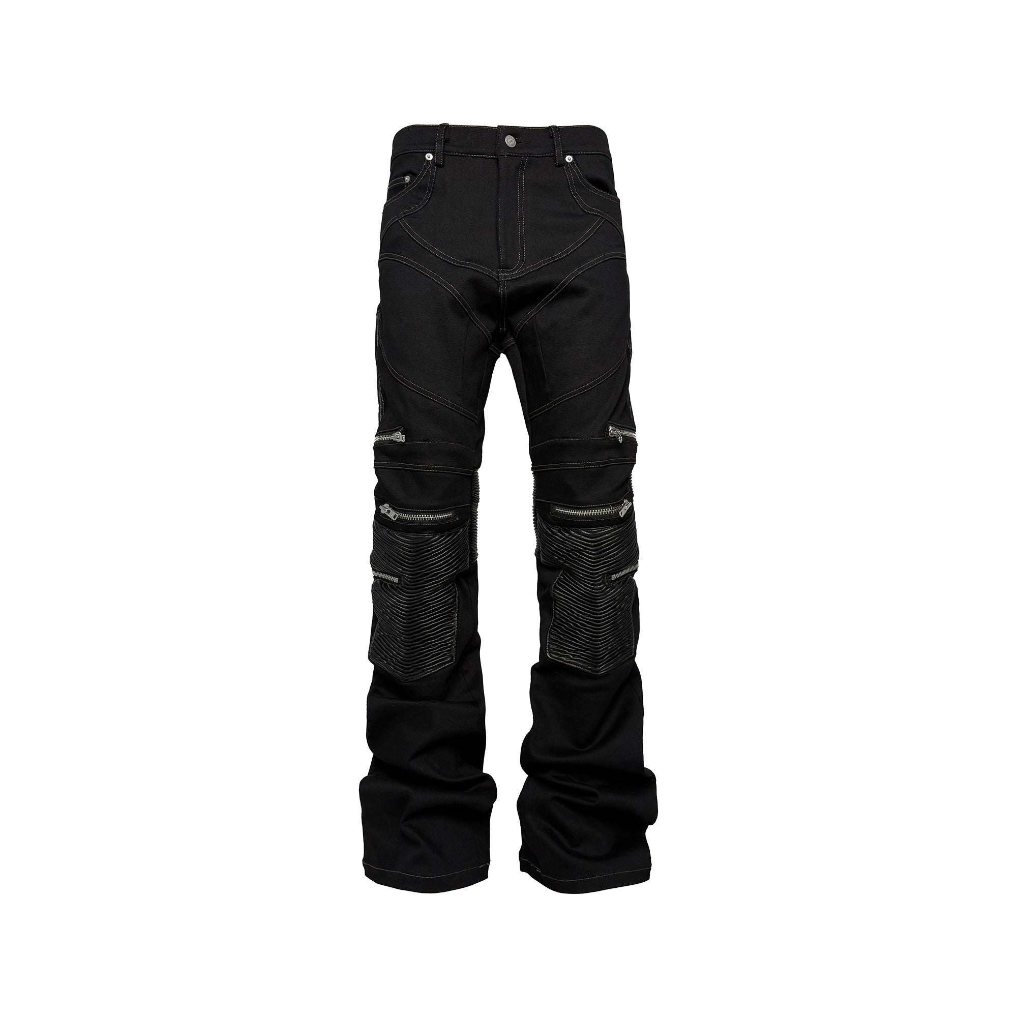 PCCVISION Multi-Zip Stitched Slim Pants