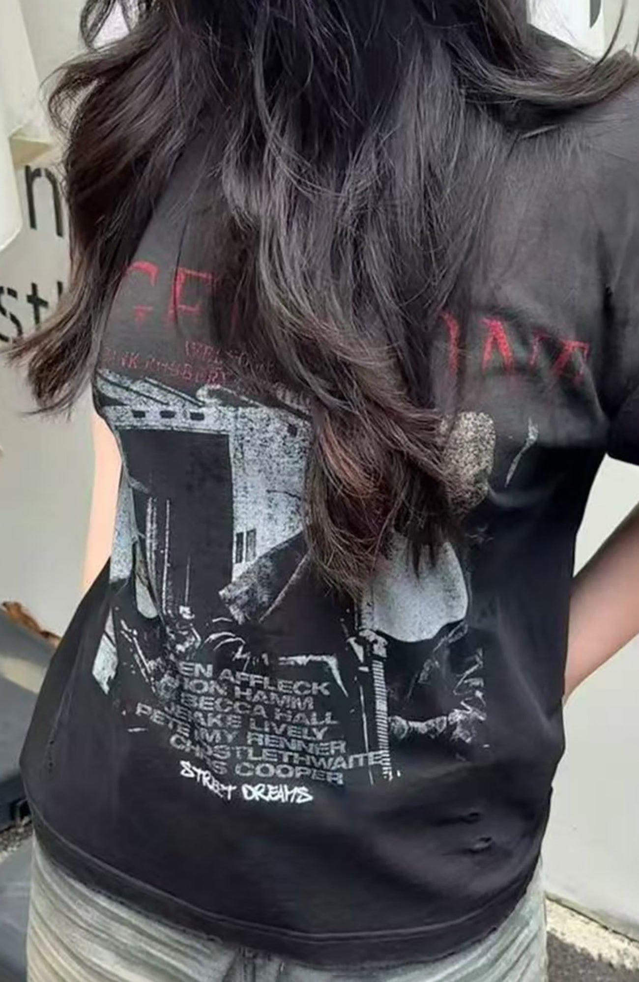 REGEN ZONE Distressed Washed Graphic T-Shirt