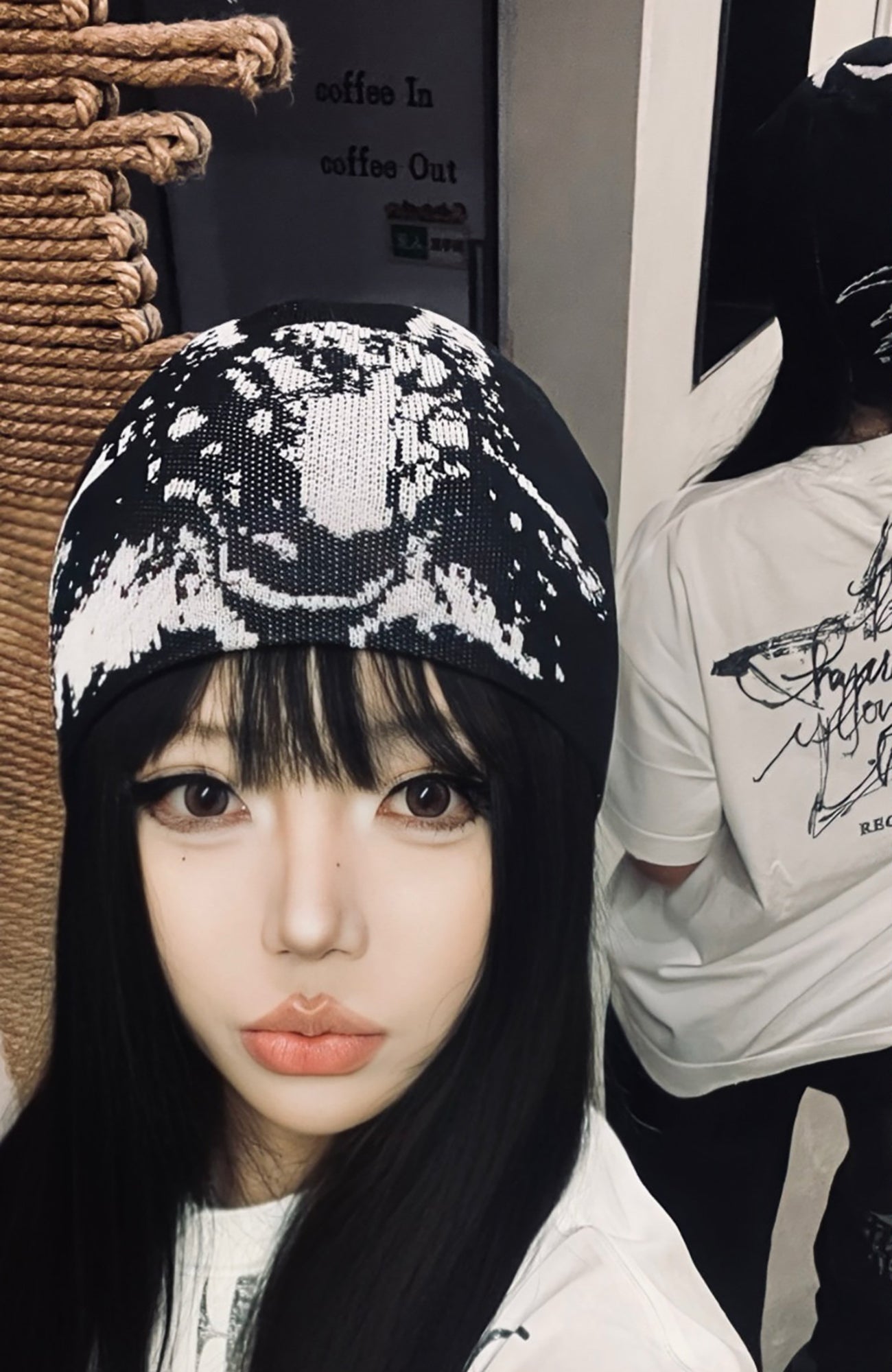 REGEN ZONE Goat Jacquard Slim Knit Beanie