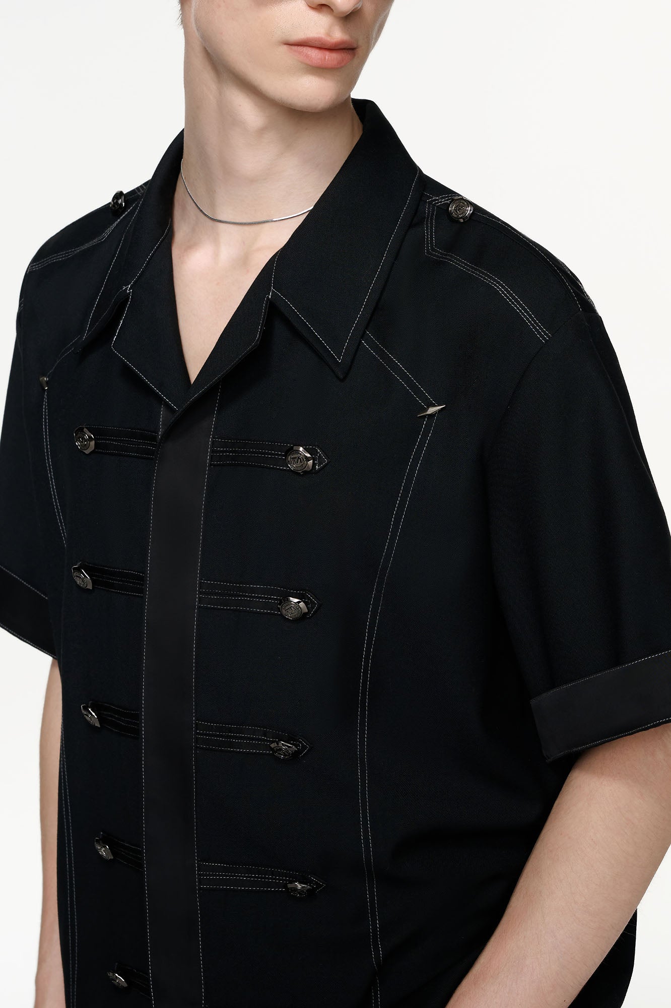 TIWILLTANG Napoleon Cuban Half Shirt, premium urban and streetwear designers apparel on PROJECTISR.com, TIWILLTANG