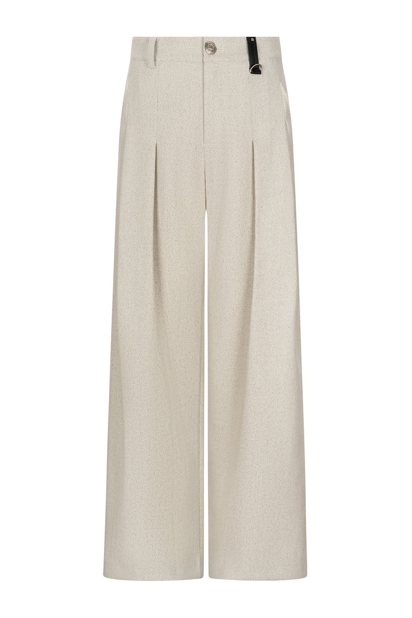 TIWILLTANG Classic Pleats Wool-Blend Wide-Leg Pants