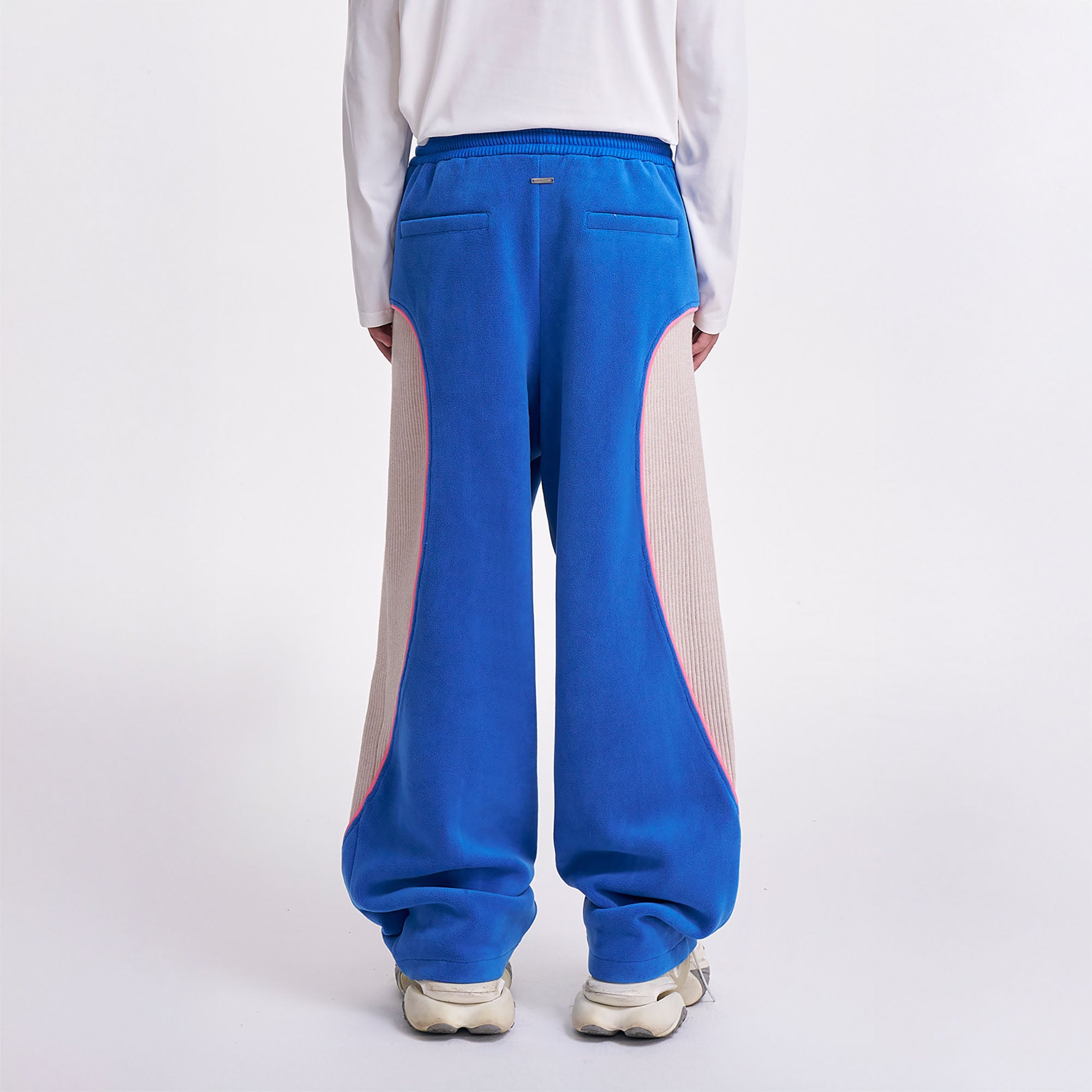 TIWILLTANG Ribbed Contrast Panel Oversized Sweatpants