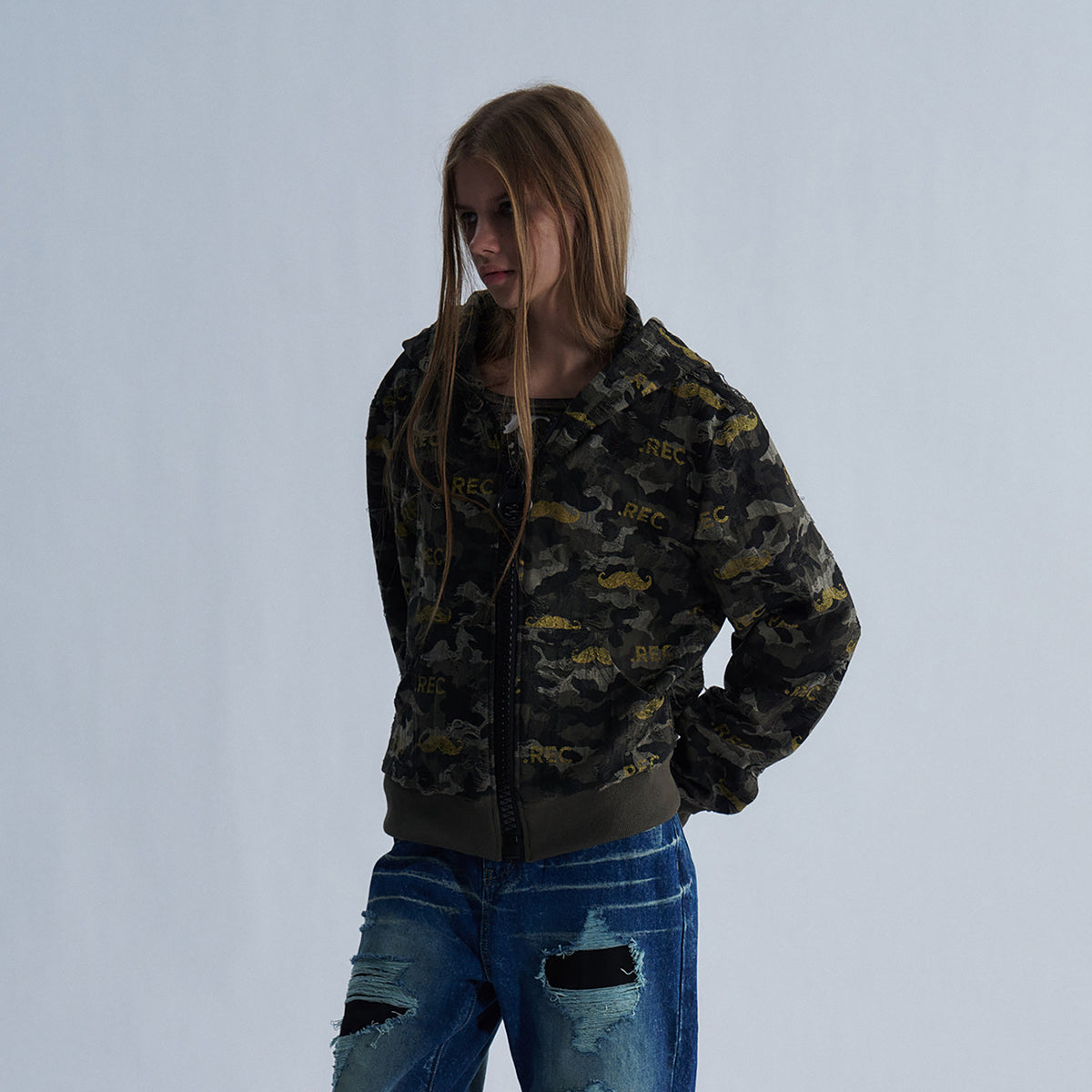 PAIKI Full-Print Zip-Up Hoodie