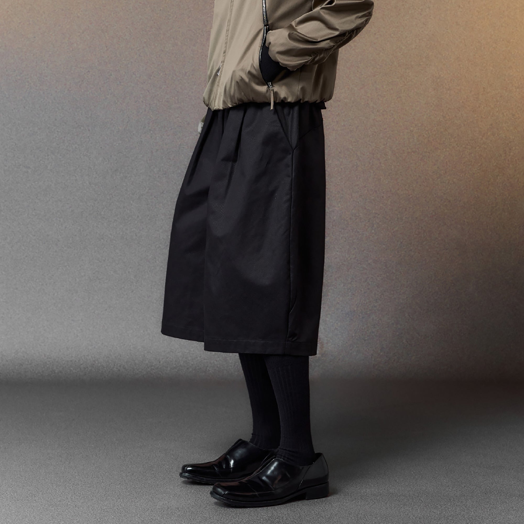 ALVNG AR ANTS Pleated Balloon Shorts, premium urban and streetwear designers apparel on PROJECTISR.com, ALVNG AR ANTS