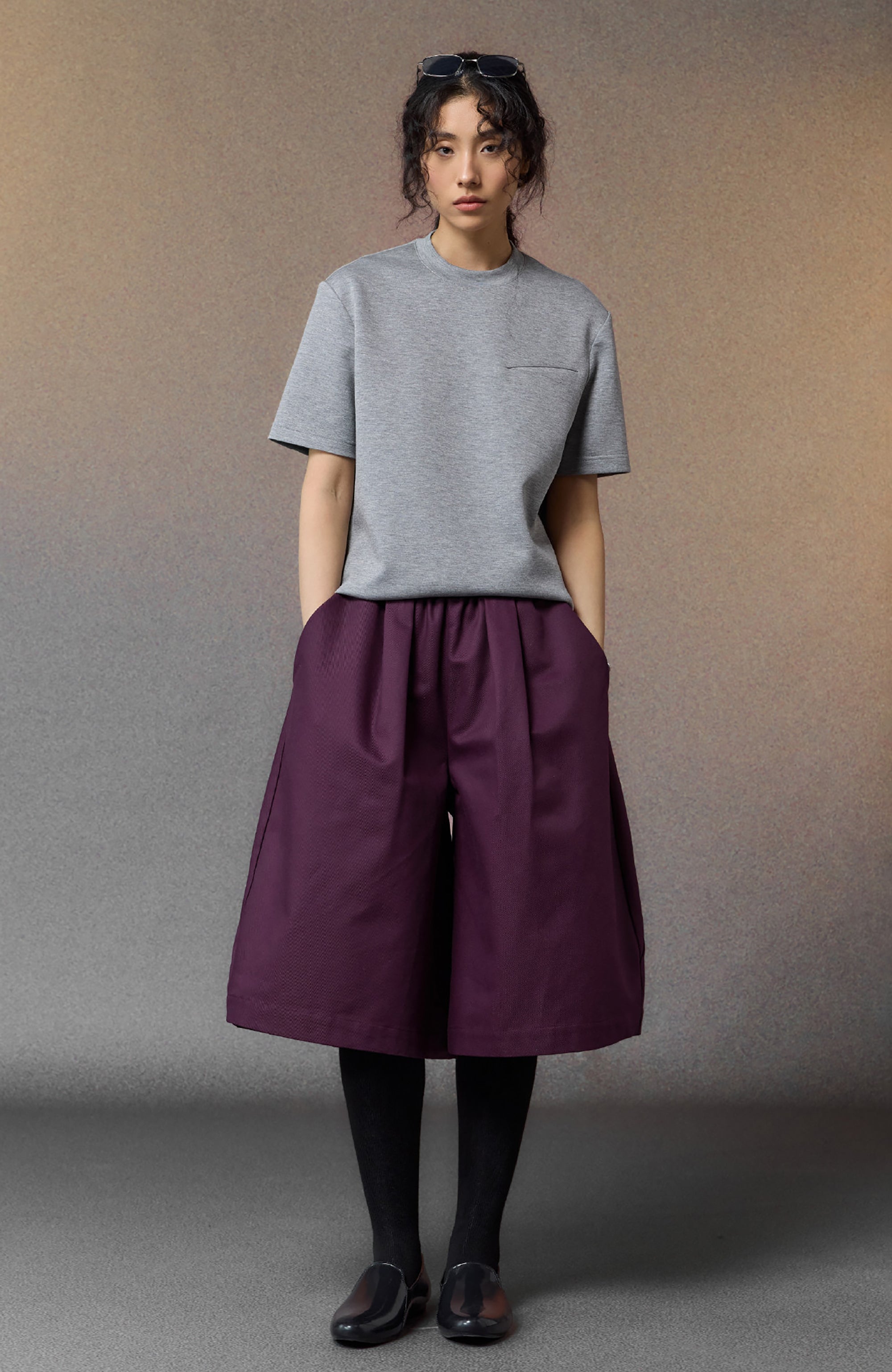 ALVNG AR ANTS Pleated Balloon Shorts, premium urban and streetwear designers apparel on PROJECTISR.com, ALVNG AR ANTS