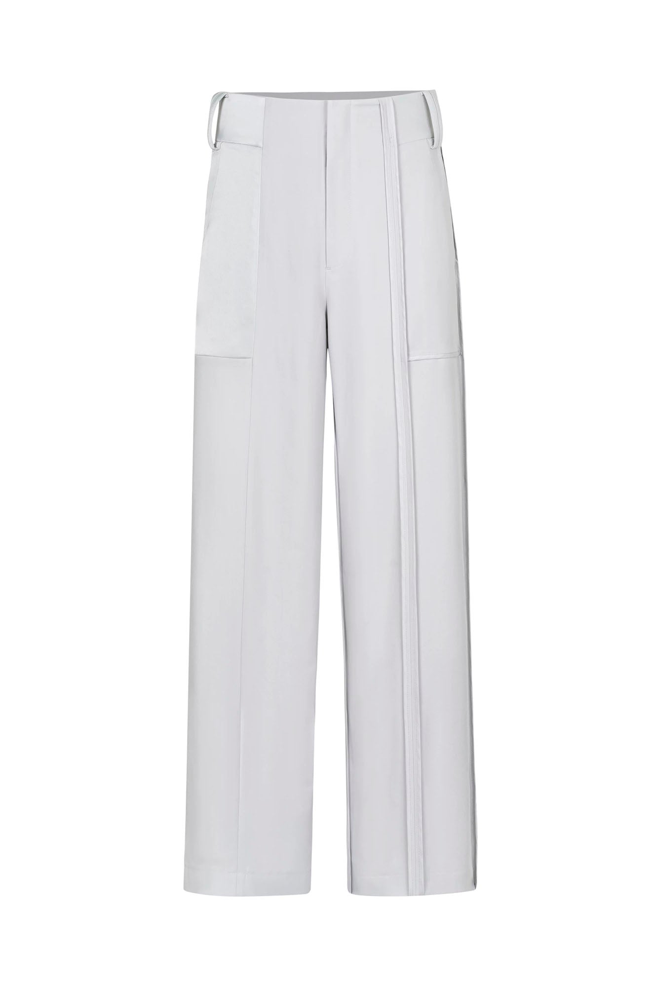 TIWILLTANG Satin Panel Straight-Leg Pants