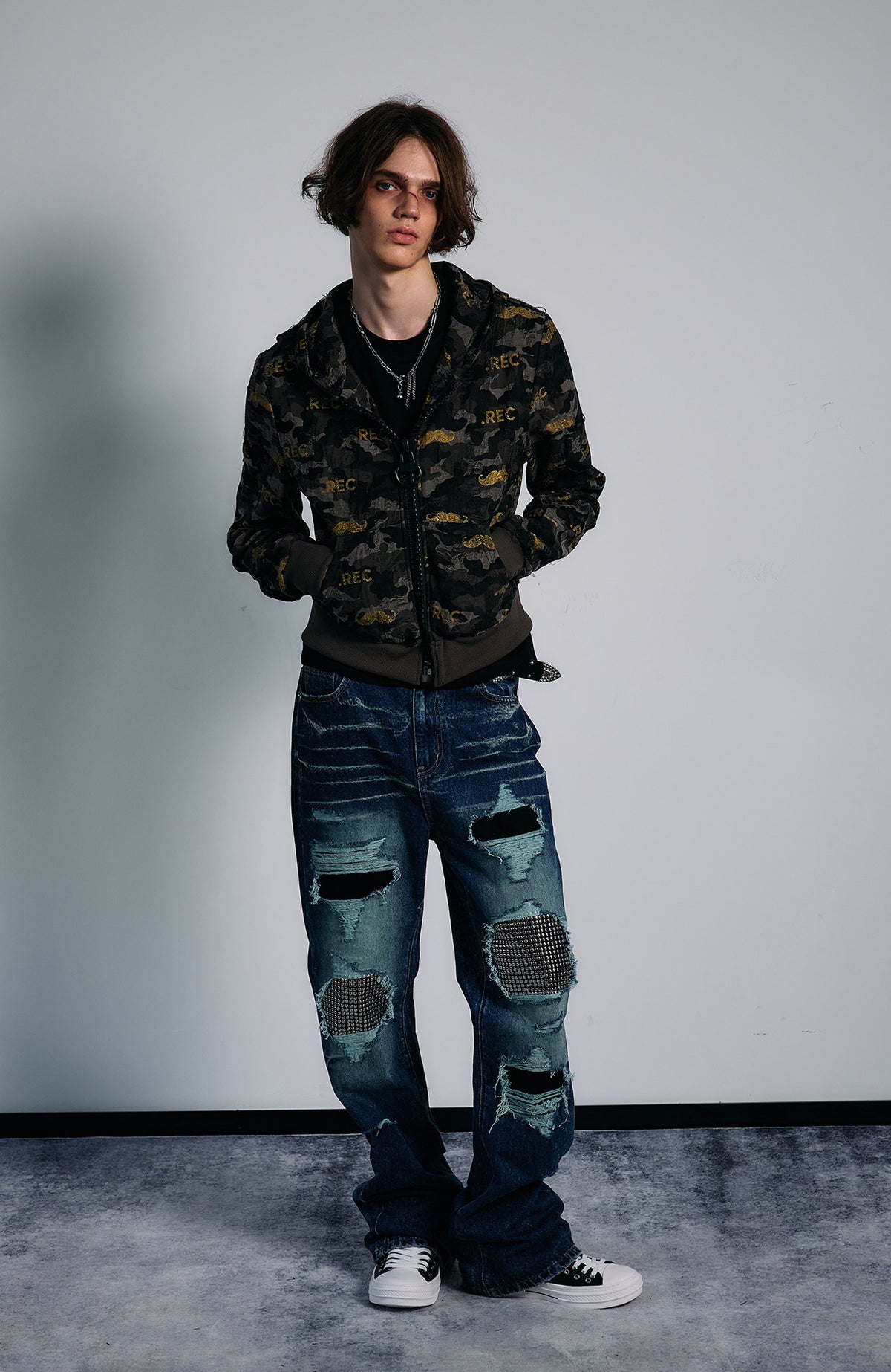 PAIKI Full-Print Zip-Up Hoodie