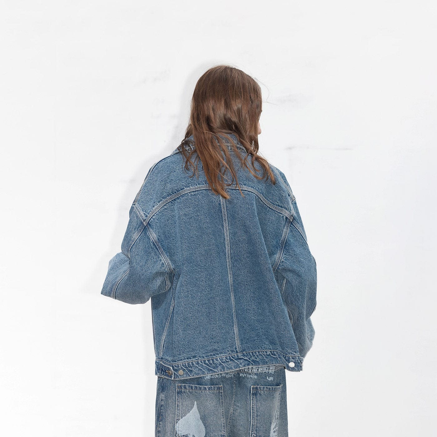 49PERCENT LABELROOM Laser Logo Denim Jacket, premium urban and streetwear designers apparel on PROJECTISR.com, 49PERCENT