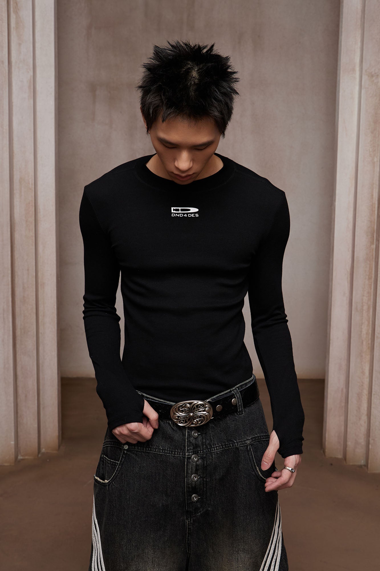 DND4DES Bullet LOGO Graphic Long-Sleeve Tee