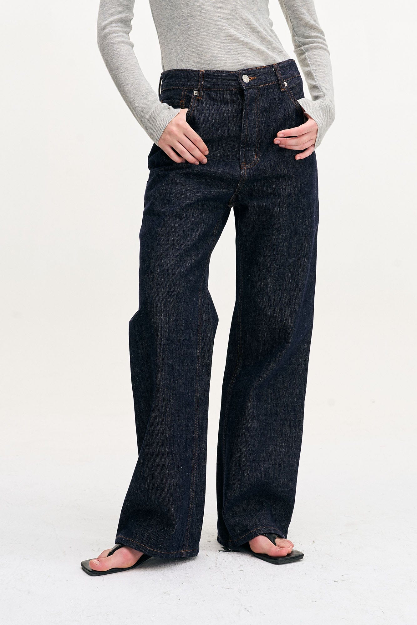 LEONSENSE Classical Straight-Leg Raw Jeans, premium urban and streetwear designers apparel on PROJECTISR.com, LEONSENSE