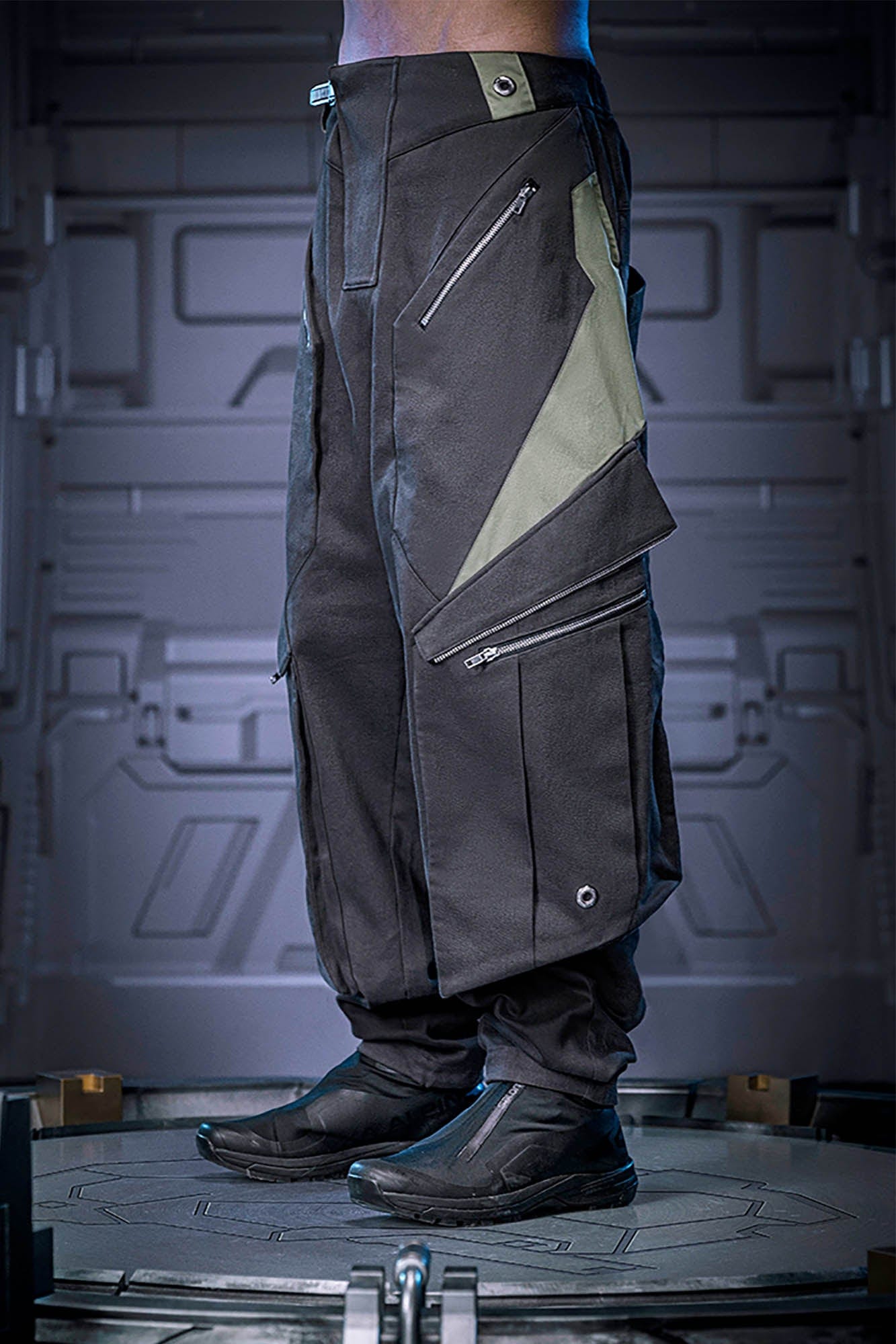 XIPHEVIL Blade Multi-Pocket Paneled Jogger Pants, premium urban and streetwear designers apparel on PROJECTISR.com, XIPHEVIL