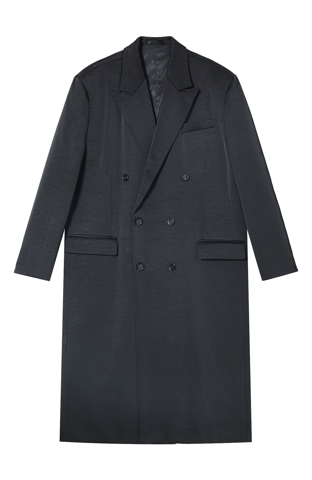 CLP Satin Padded Drape Coat, premium urban and streetwear designers apparel on PROJECTISR.com, CLP