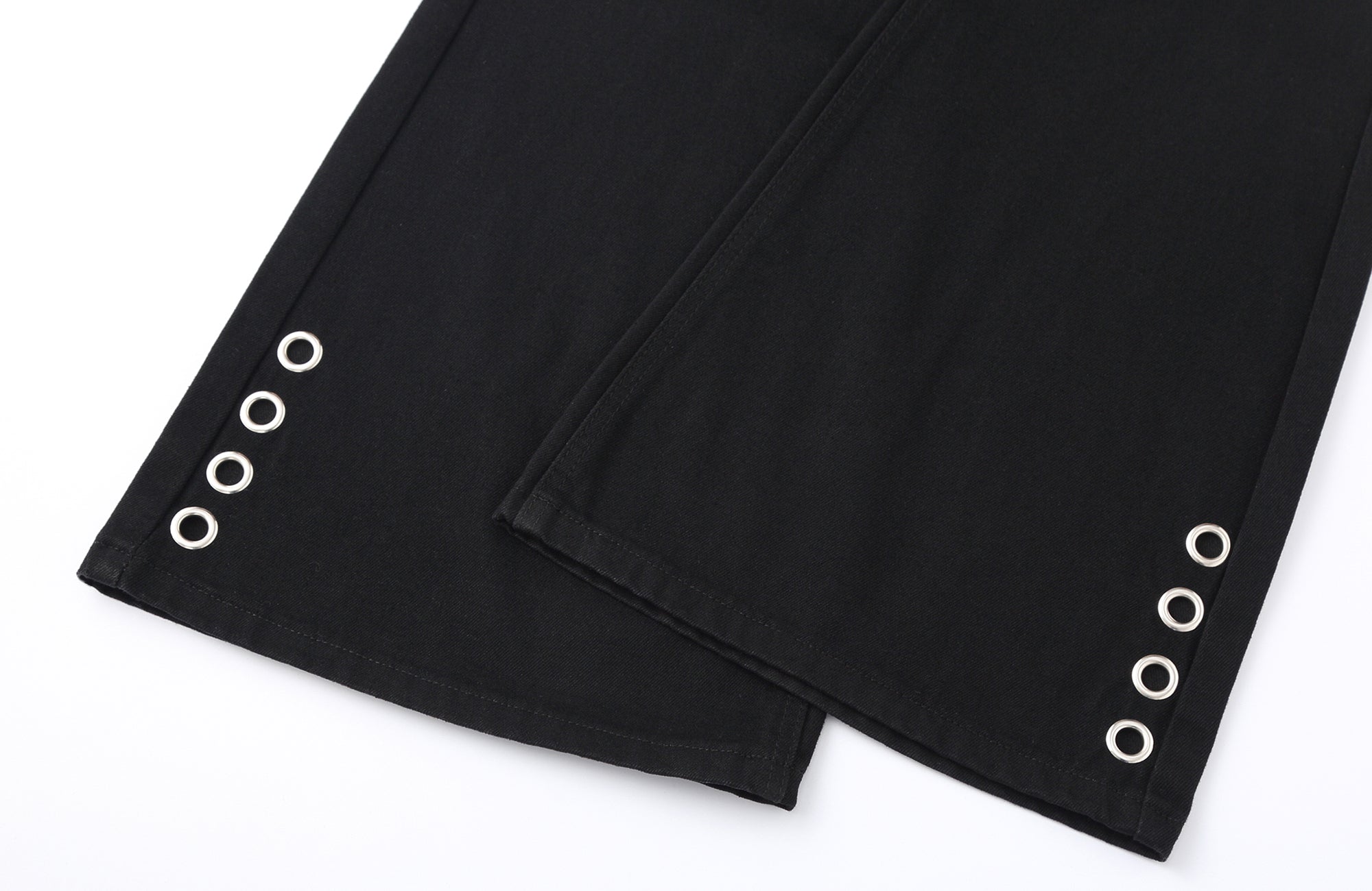 CLP Eyelet-Stud Stacked Hem Flared Jeans, premium urban and streetwear designers apparel on PROJECTISR.com, CLP