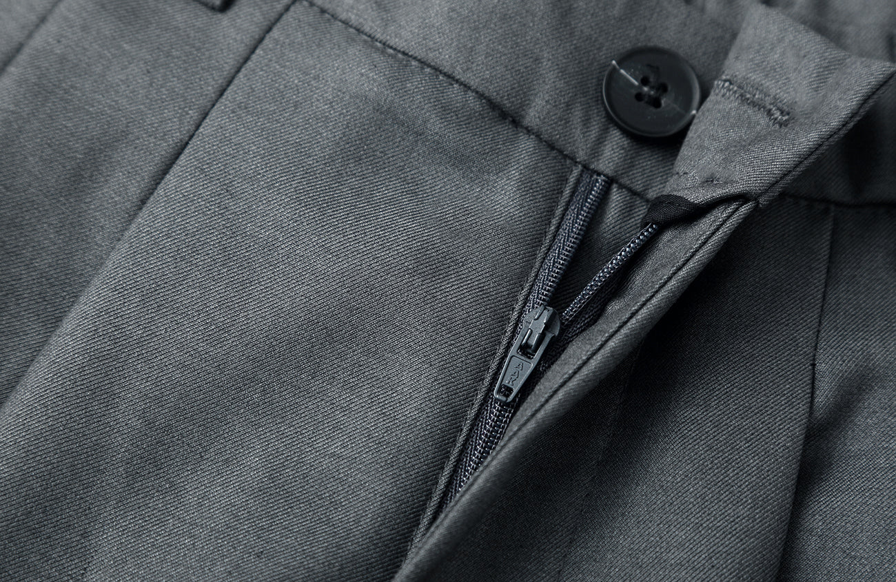 CLP Essential Pleat Curved-Leg Trousers, premium urban and streetwear designers apparel on PROJECTISR.com, CLP