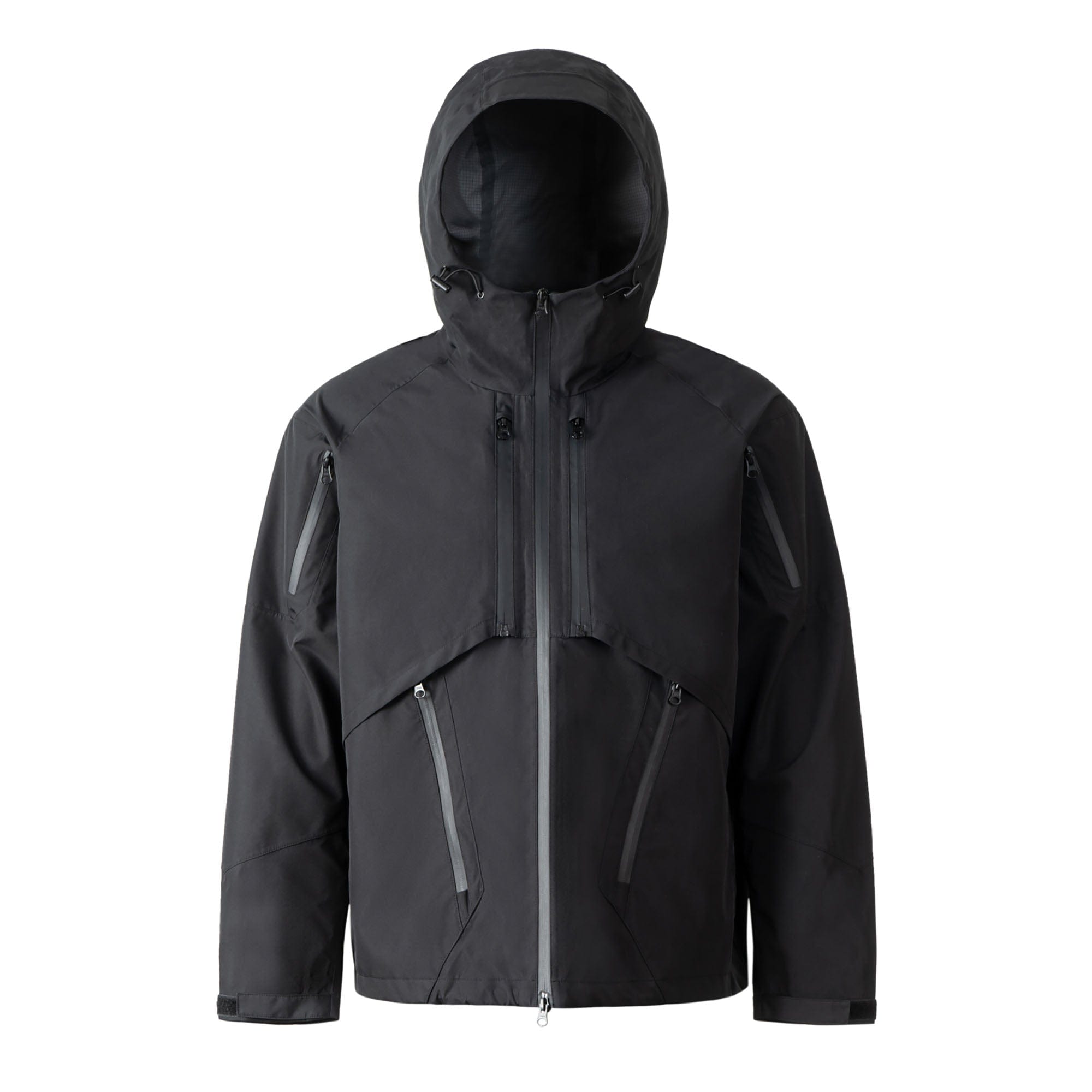 CATSSTAC Layered Multi-Pocket Waterproof Hooded Jacket, premium urban and streetwear designers apparel on PROJECTISR.com, CATSSTAC