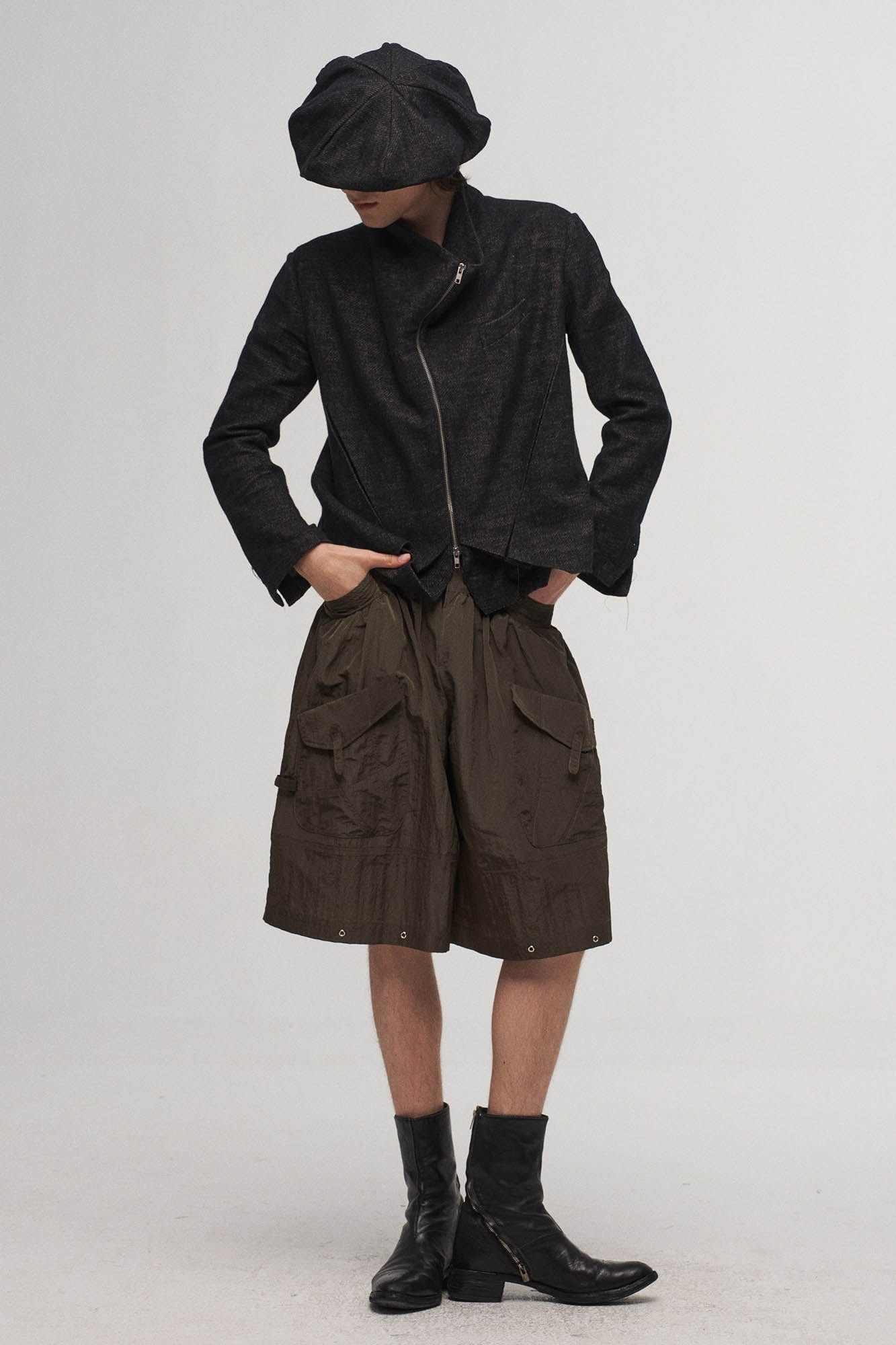 ILNya Nieternite Nifutur Multi-Pocket Crinkled Oversized Shorts, premium urban and streetwear designers apparel on PROJECTISR.com, ILNya Nieternite Nifutur