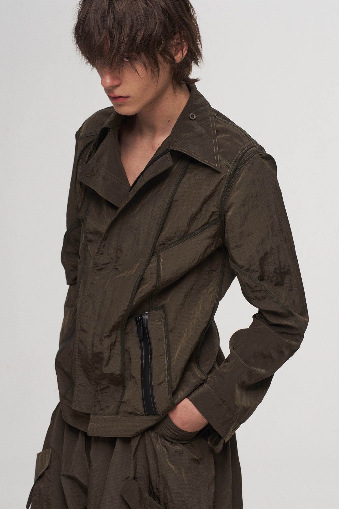 ILNya Nieternite Nifutur Utility Seam-Paneled Reversible Jacket, premium urban and streetwear designers apparel on PROJECTISR.com, ILNya Nieternite Nifutur