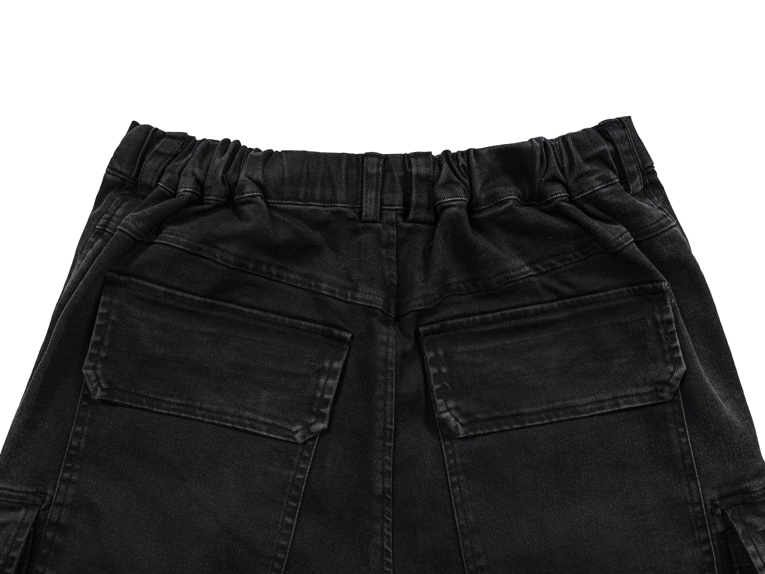 UNDERWATER Multi Pockets Gradient Jeans Black, premium urban and streetwear designers apparel on PROJECTISR.com, UNDERWATER