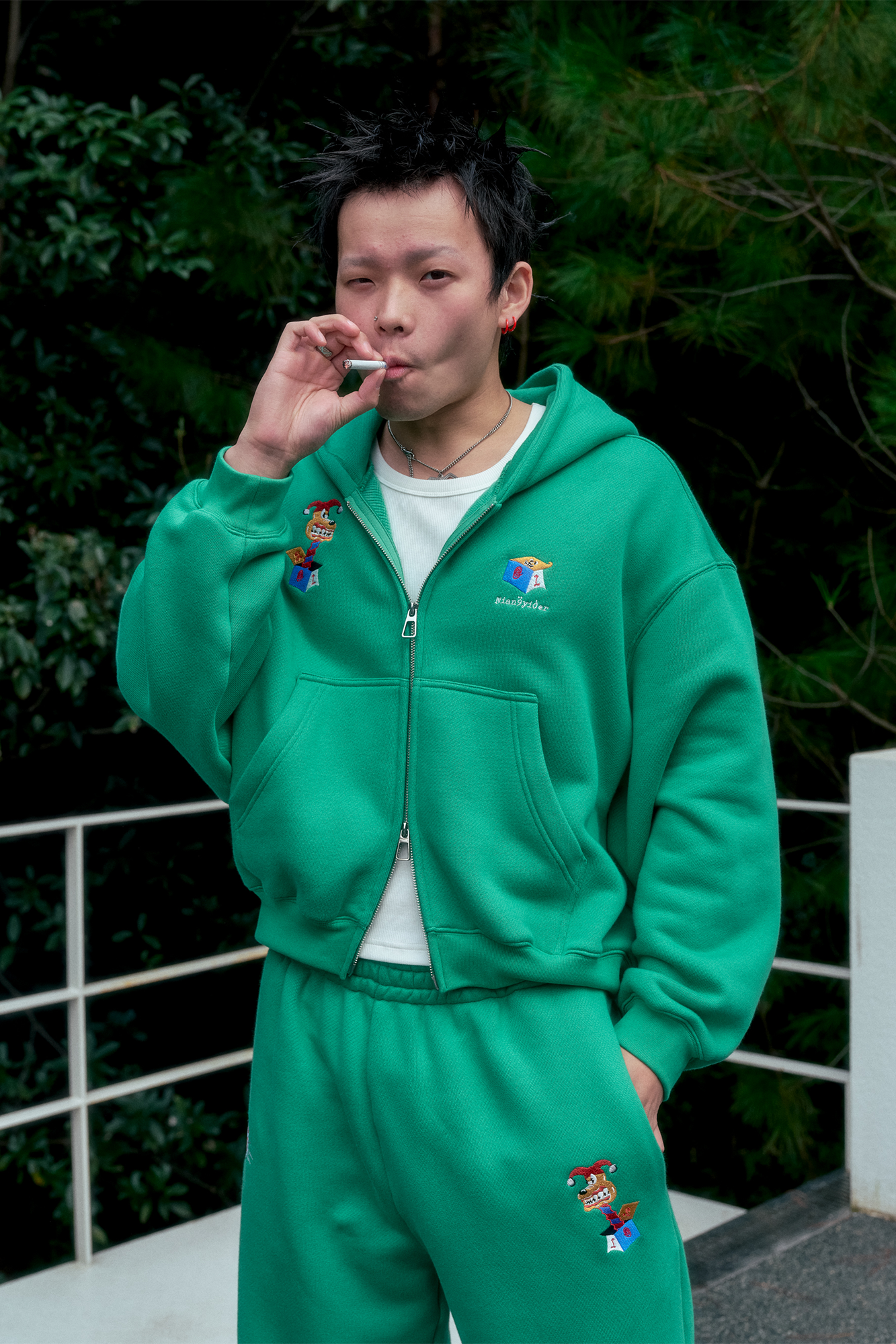NIANJIUYIKOUER Oversized Fleece-Lined Zip-Up Hoodie, premium urban and streetwear designers apparel on PROJECTISR.com, NIANJIUYIKOUER