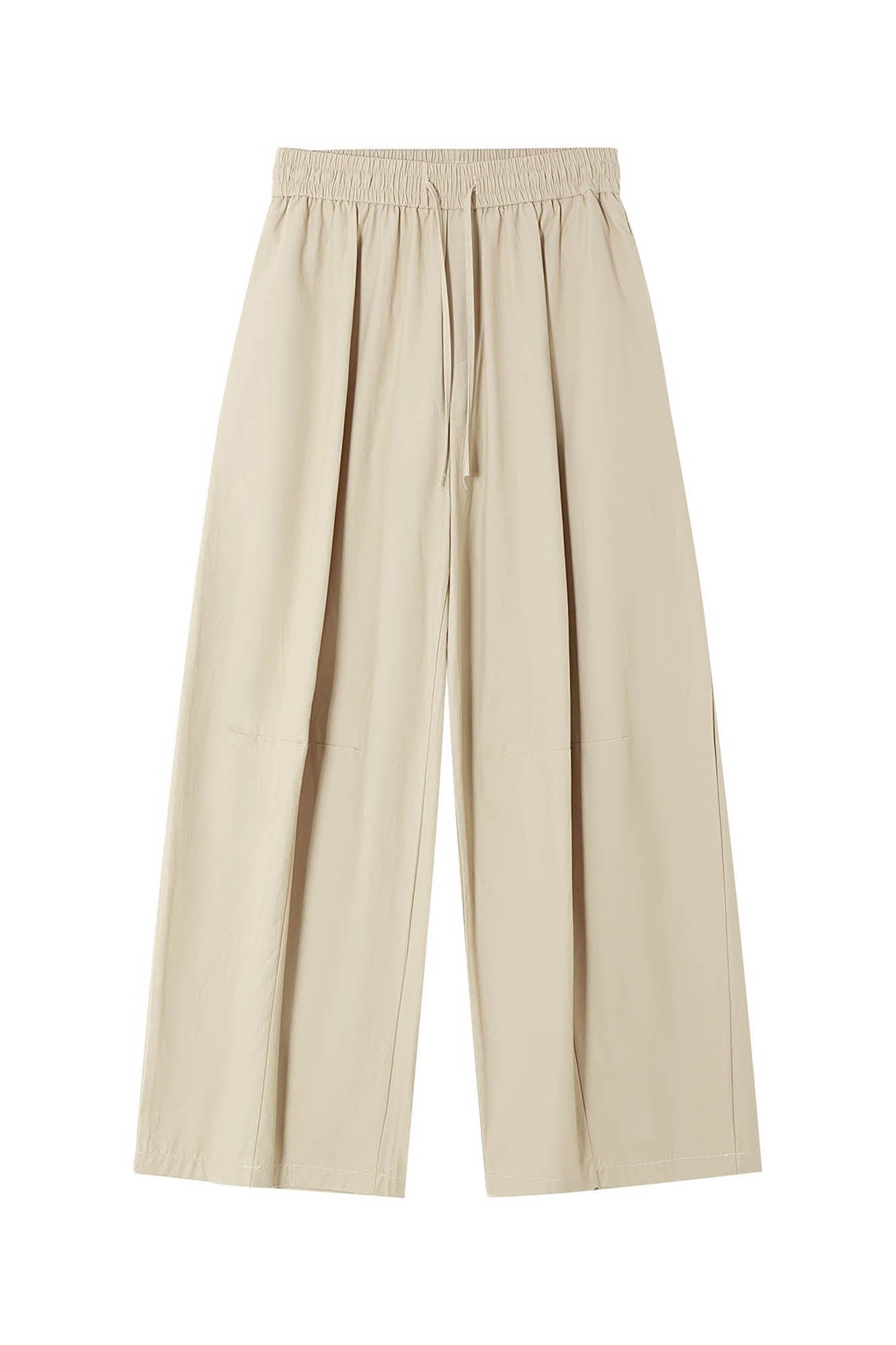 CLP Spliced Pleated Drawstring Wide-Leg Pants, premium urban and streetwear designers apparel on PROJECTISR.com, CLP