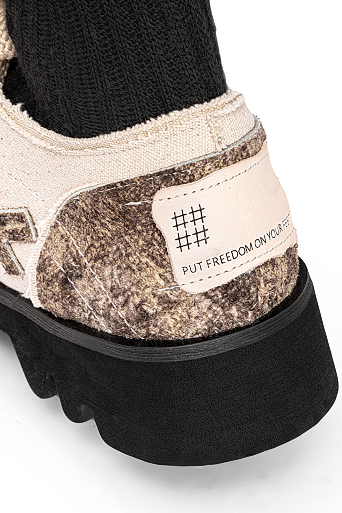 REWRITE Distressed Stitch Panel Chunky Oxfords, premium urban and streetwear designers apparel on PROJECTISR.com, REWRITE
