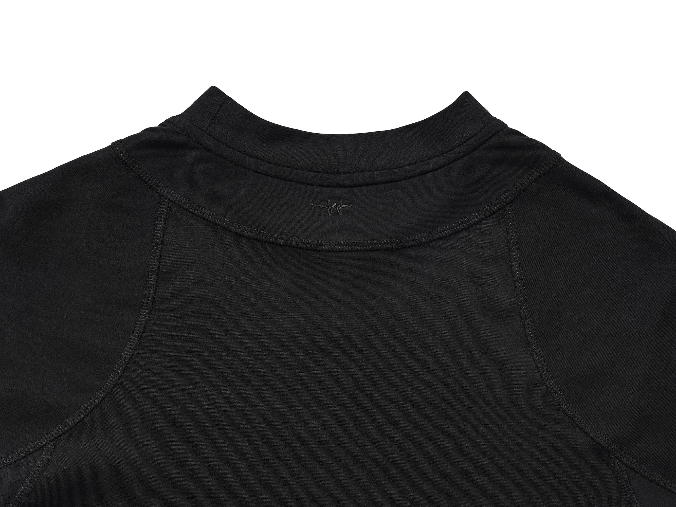 UNDERWATER Cross Embroidered High Neck Long-Sleeve Tee, premium urban and streetwear designers apparel on PROJECTISR.com, UNDERWATER