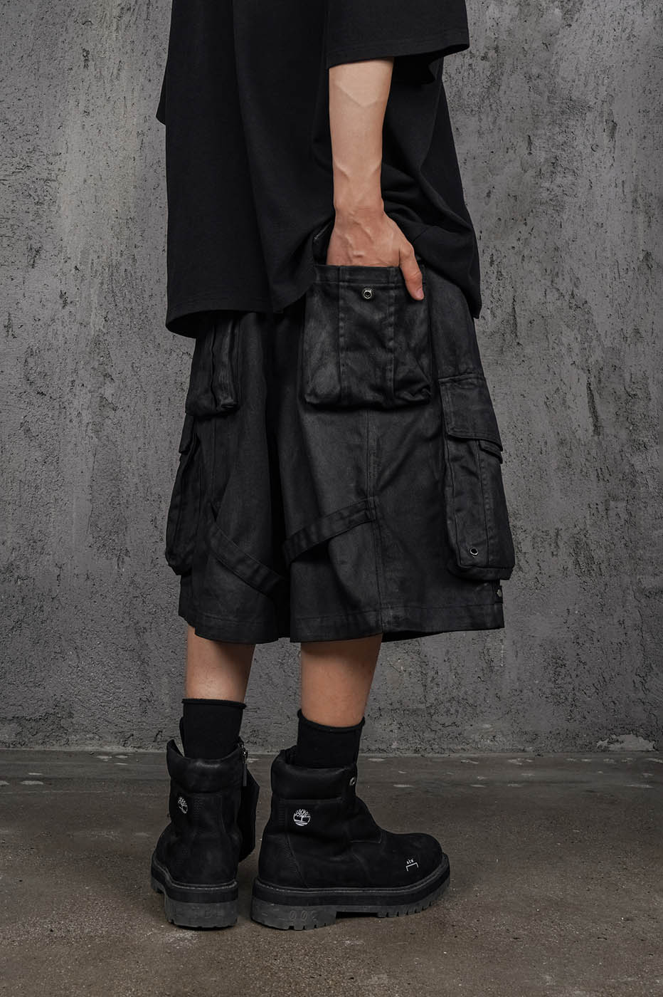 UNDERWATER Bandaged Waxed Shorts, premium urban and streetwear designers apparel on PROJECTISR.com, UNDERWATER