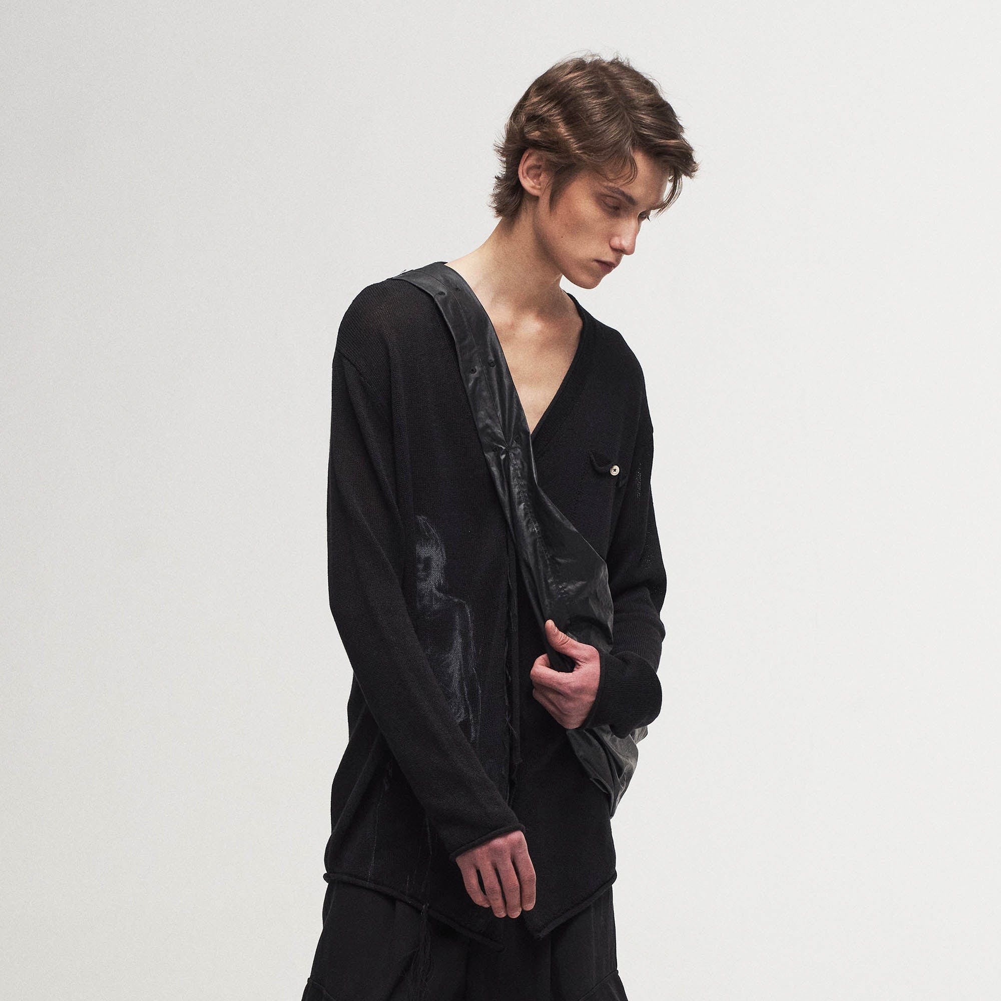 ILNya Nieternite Nifutur Ghostly Graphic Sheer Oversized Cardigan, premium urban and streetwear designers apparel on PROJECTISR.com, ILNya Nieternite Nifutur