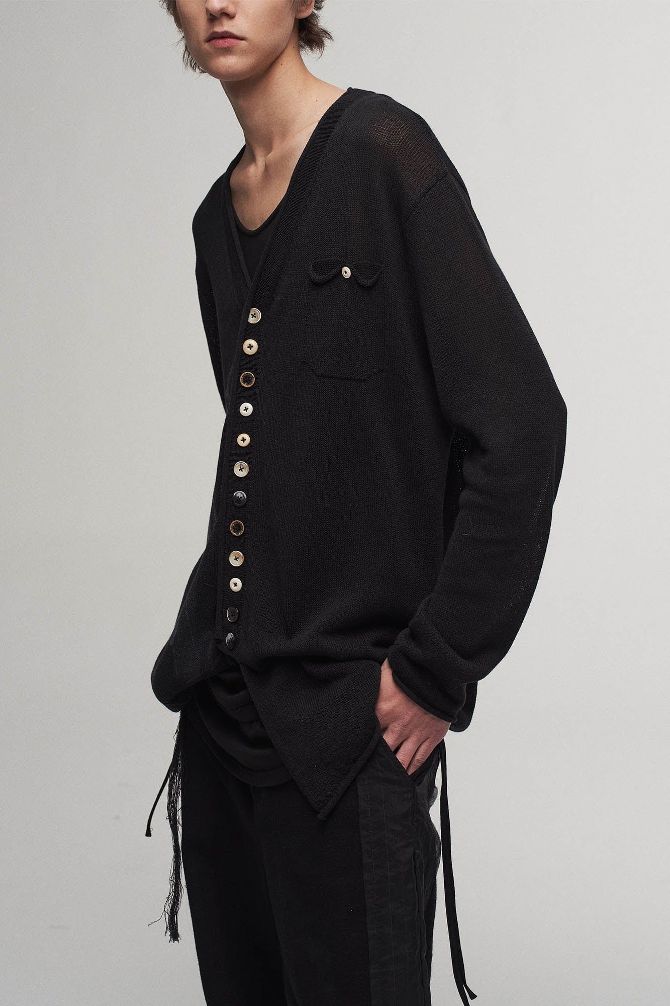 ILNya Nieternite Nifutur Ghostly Graphic Sheer Oversized Cardigan, premium urban and streetwear designers apparel on PROJECTISR.com, ILNya Nieternite Nifutur