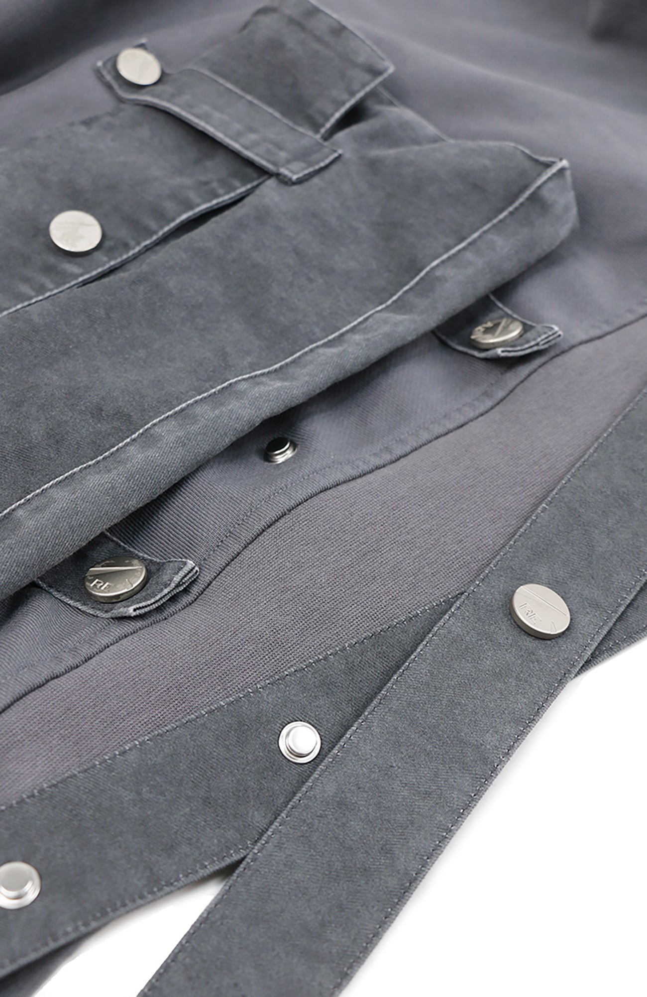 RELABEL Detachable-Pocket Spliced Hooded Jacket