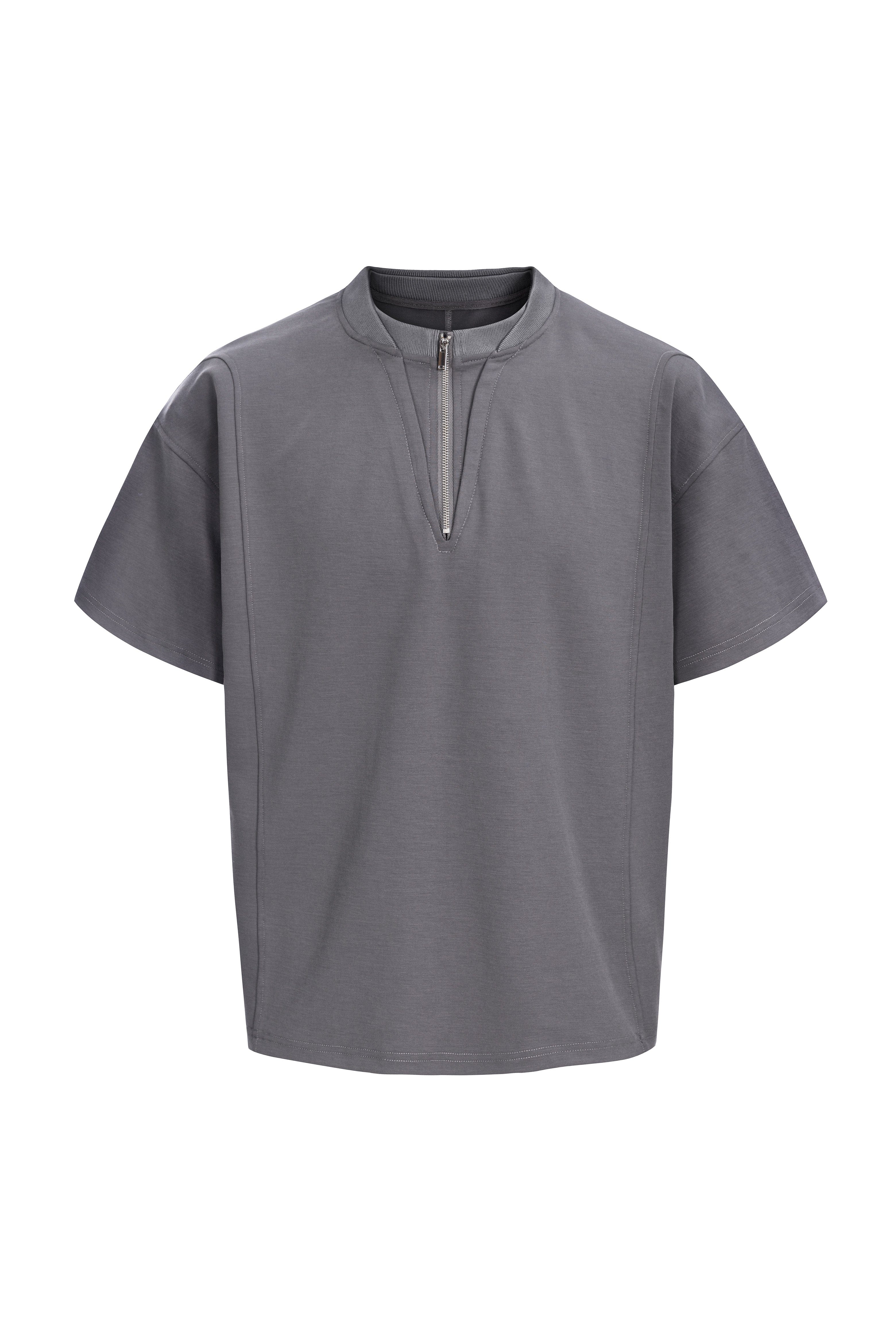 CATSSTAC Cross Spliced Dual-Zip T-Shirt, premium urban and streetwear designers apparel on PROJECTISR.com, CATSSTAC