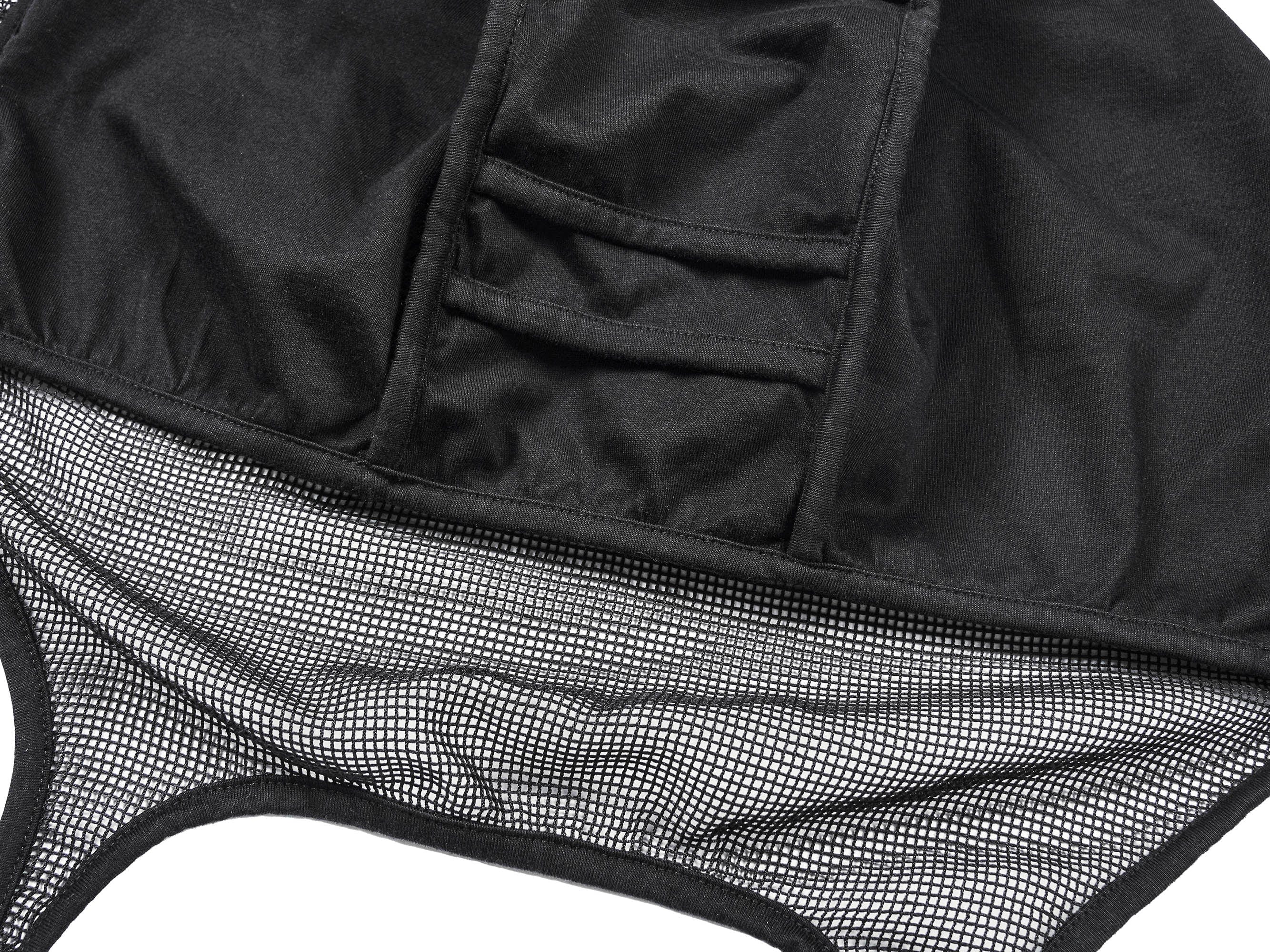 UNDERWATER Mesh-Spliced Long Strap Durag, premium urban and streetwear designers apparel on PROJECTISR.com, UNDERWATER