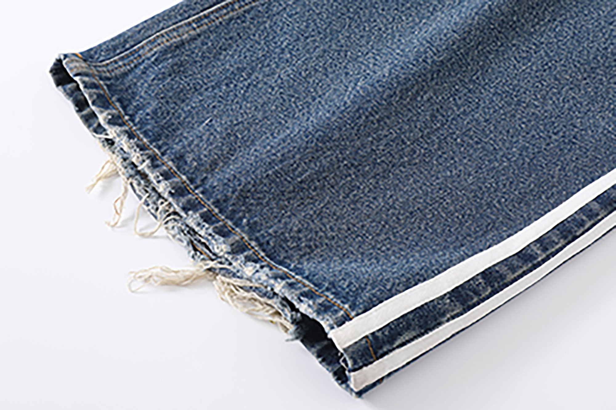 DONSMOKE Ripped Side Stripe Wide-Leg Jeans, premium urban and streetwear designers apparel on PROJECTISR.com, DONSMOKE