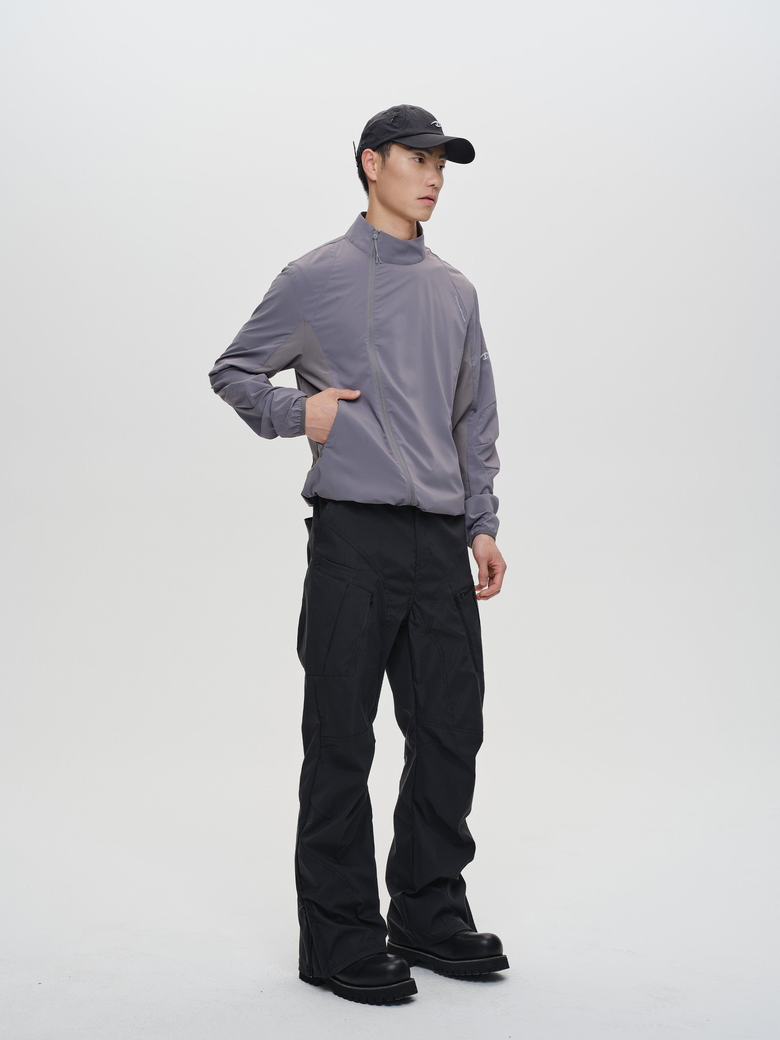 CATSSTAC Tech Paneled Zipper Pockets Elastic Waist Pants, premium urban and streetwear designers apparel on PROJECTISR.com, CATSSTAC