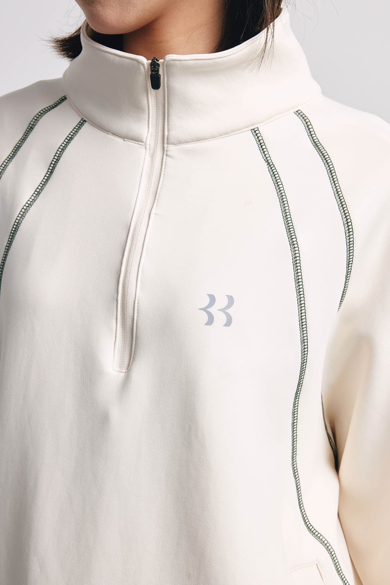 BANANA CLUB Stitch Half-Zip Pullover Sweatshirt, premium urban and streetwear designers apparel on PROJECTISR.com, BANANA CLUB