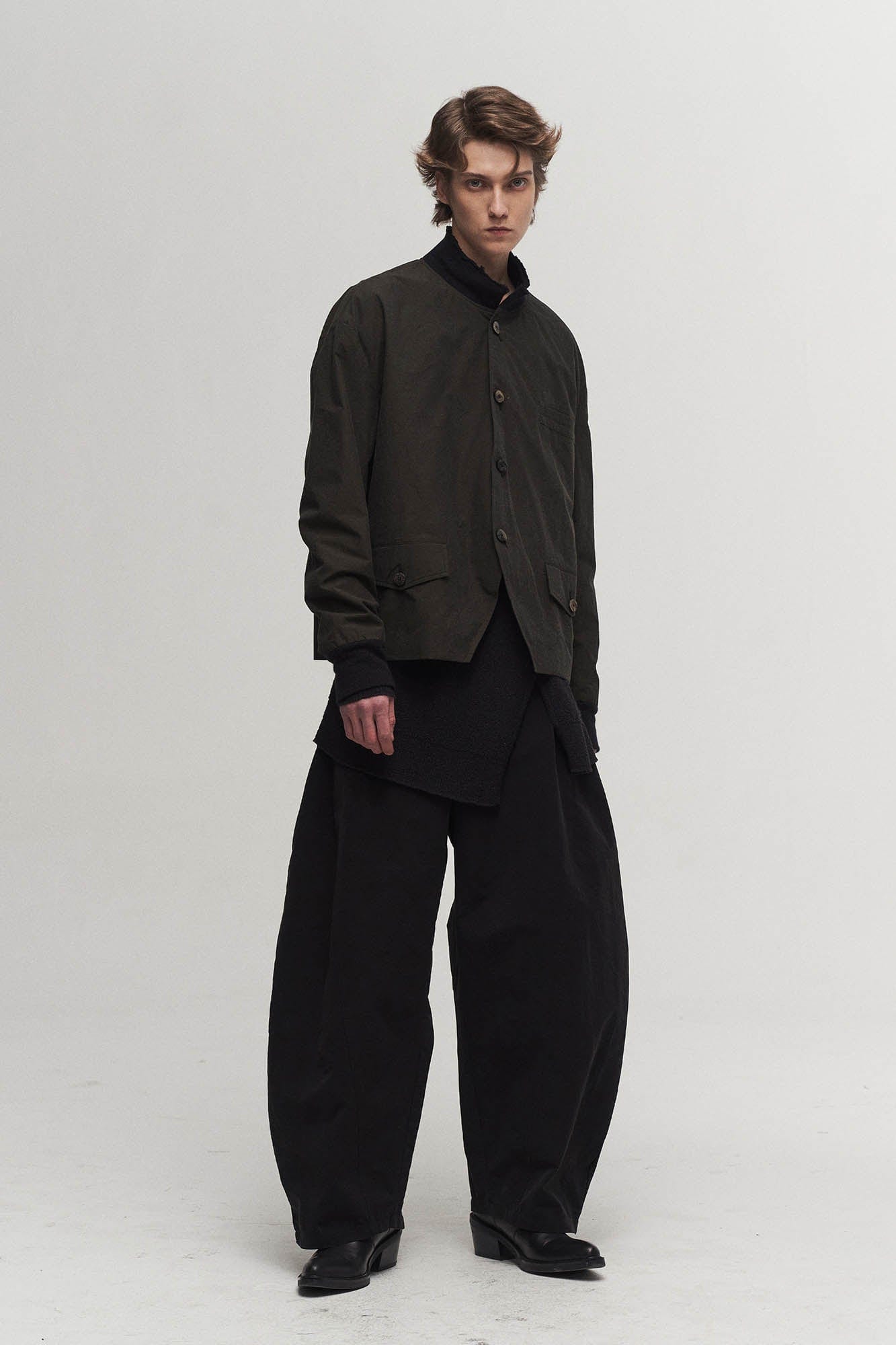 ILNya Nieternite Nifutur High-Waisted Pleated Wide-Leg Pants, premium urban and streetwear designers apparel on PROJECTISR.com, ILNya Nieternite Nifutur