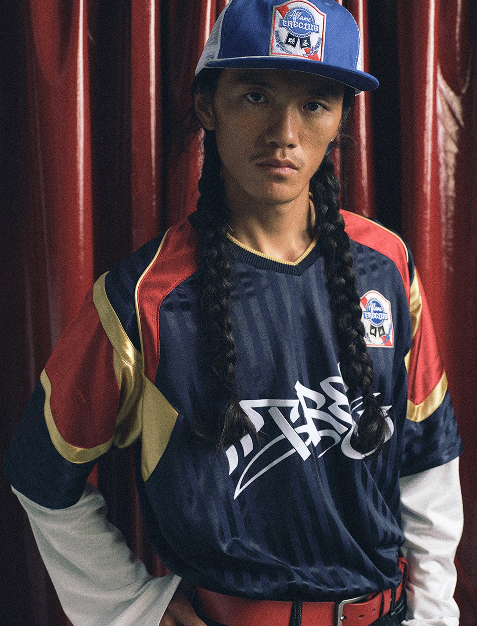 TRECLUB Layered Contrast Panel Hockey Jersey Tee, premium urban and streetwear designers apparel on PROJECTISR.com, TRECLUB