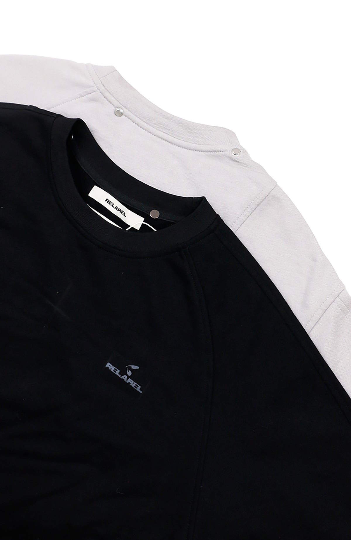 RELABEL Deconstructed Asymmetrical Detachable Hood Oversized Crewneck