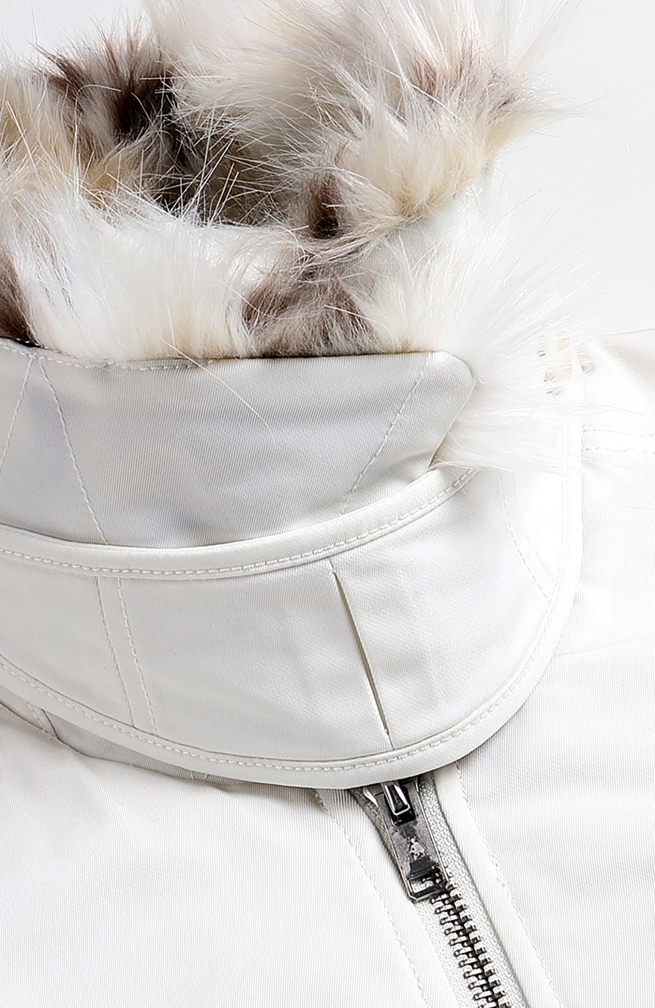 FACEONLAB Faux Fur Collar Utility Bomber Jacket