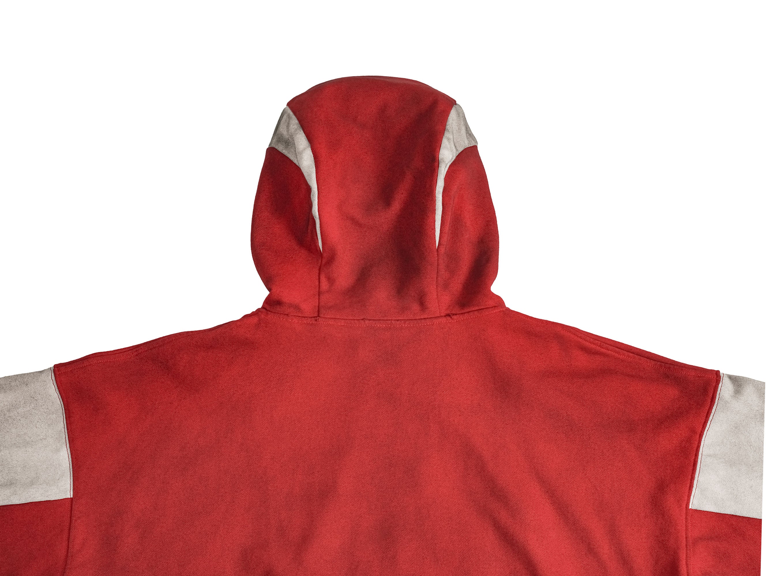 UNDERWATER Skeleton Distressed Contrast Panel Hooded Jacket