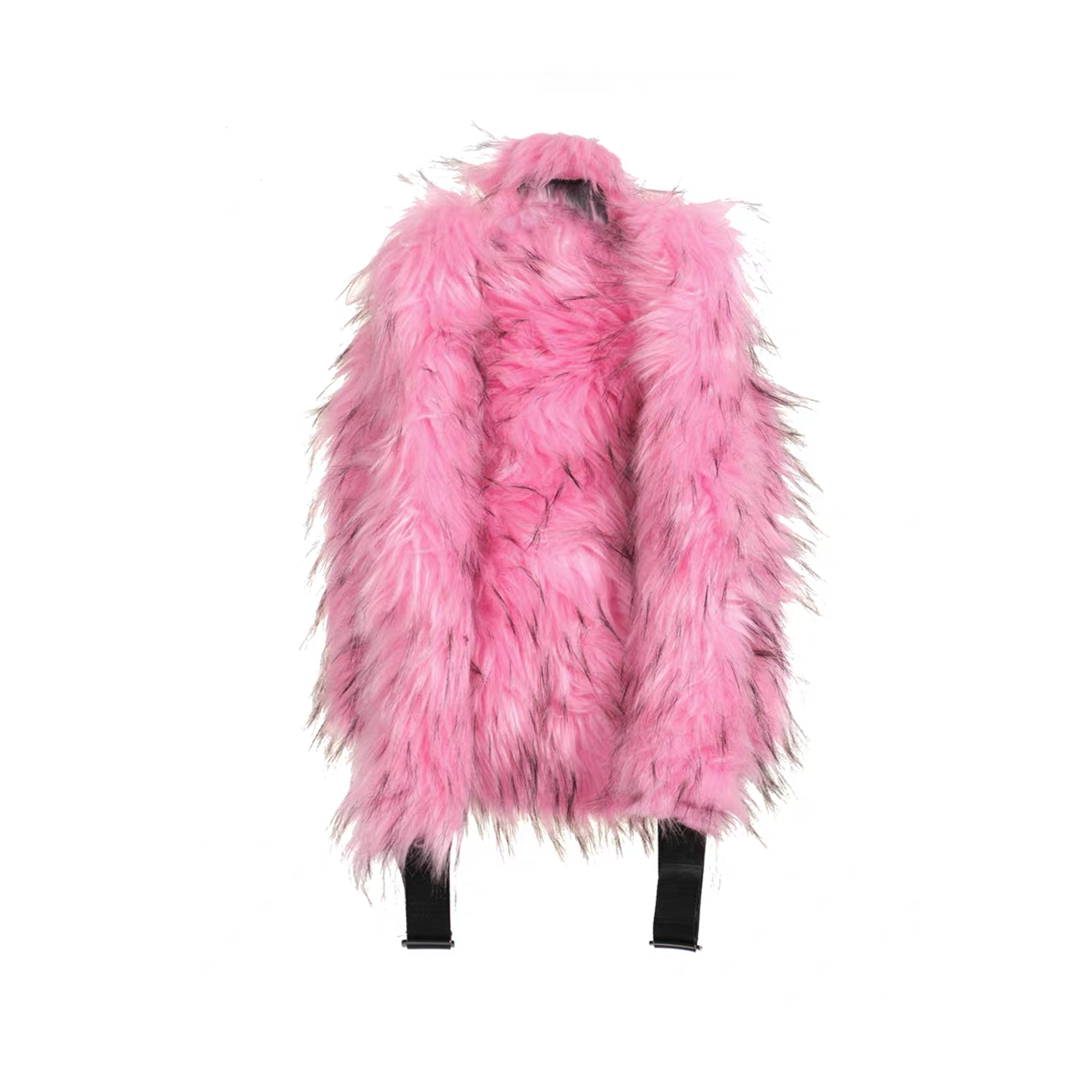 NOTHINGNESS WORLD Shaggy Faux Fur Graphic-Patch Backpack, premium urban and streetwear designers apparel on PROJECTISR.com, NOTHINGNESS WORLD