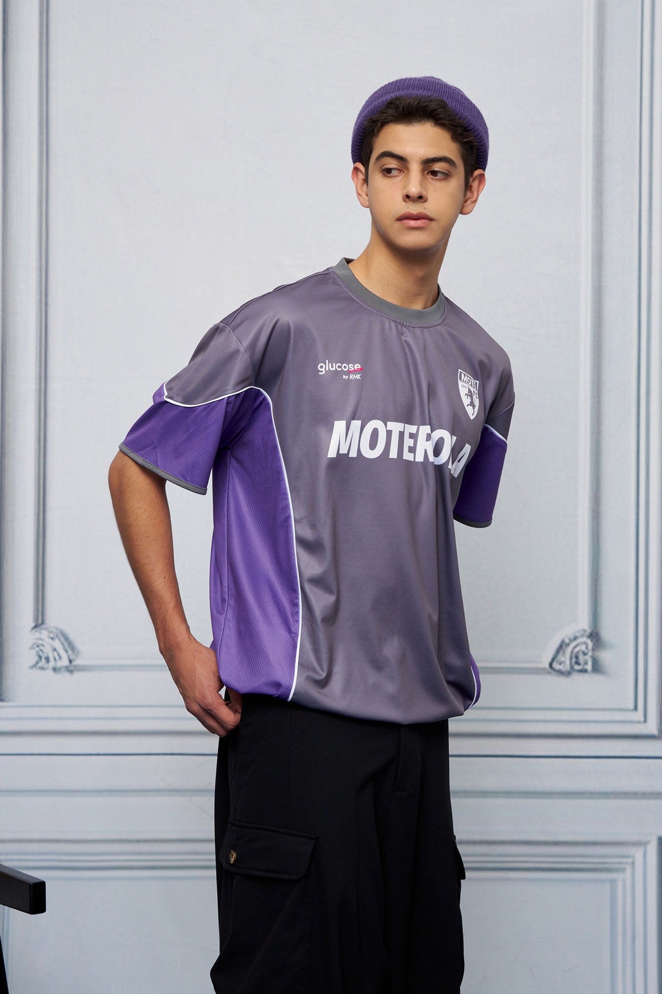 UNLIMITED MOTE x glucose by RMK Contrast Spliced Drawstring Hem Jersey, premium urban and streetwear designers apparel on PROJECTISR.com, UNLIMITED MOTE
