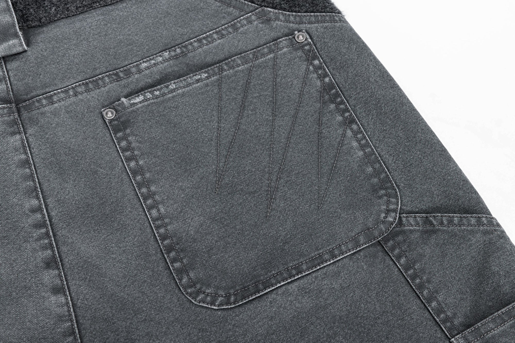 ESAIAS Claw Washed Panel Straight-Leg Pants, premium urban and streetwear designers apparel on PROJECTISR.com, ESAIAS