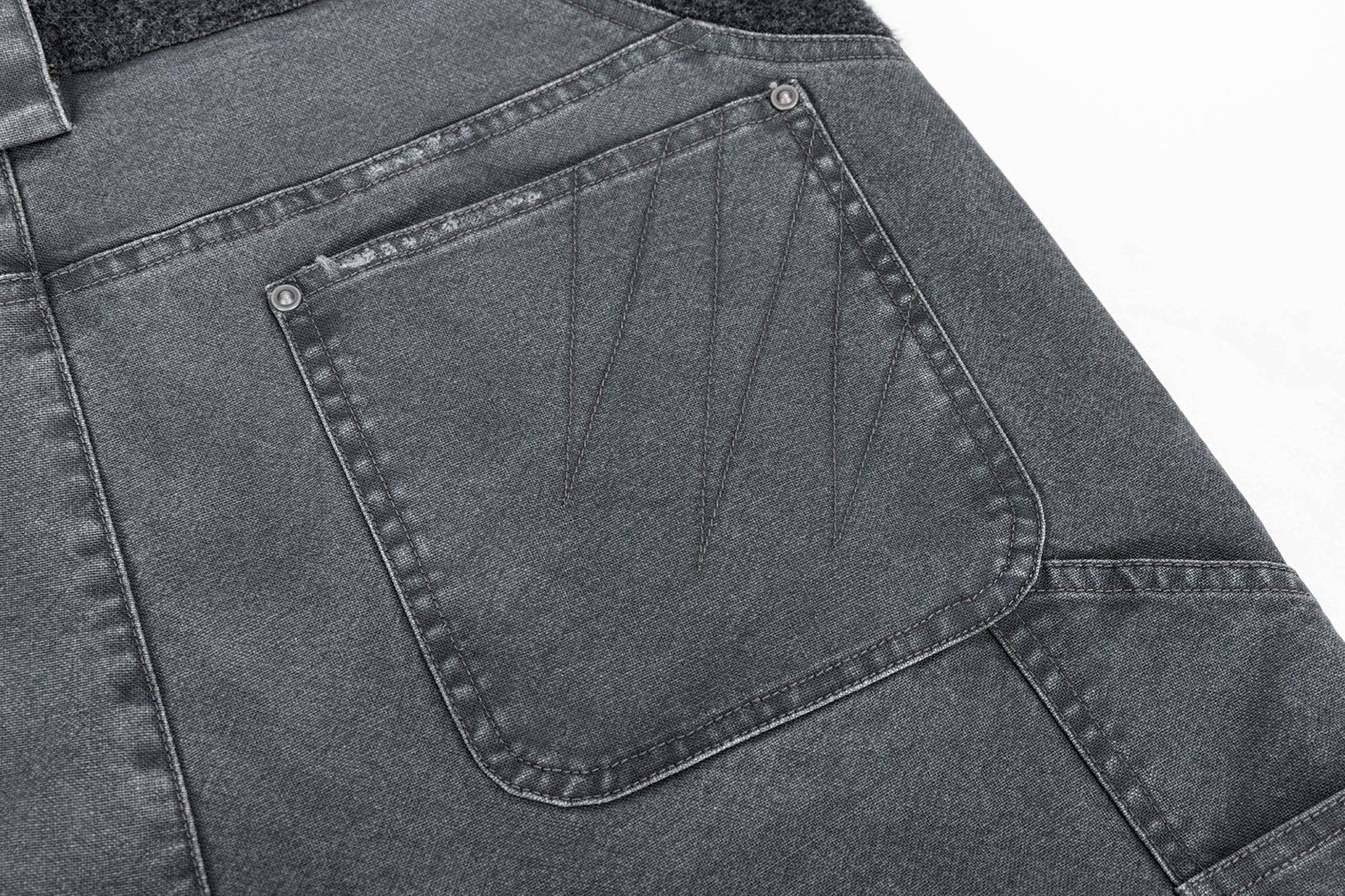 ESAIAS Claw Washed Panel Straight-Leg Pants, premium urban and streetwear designers apparel on PROJECTISR.com, ESAIAS