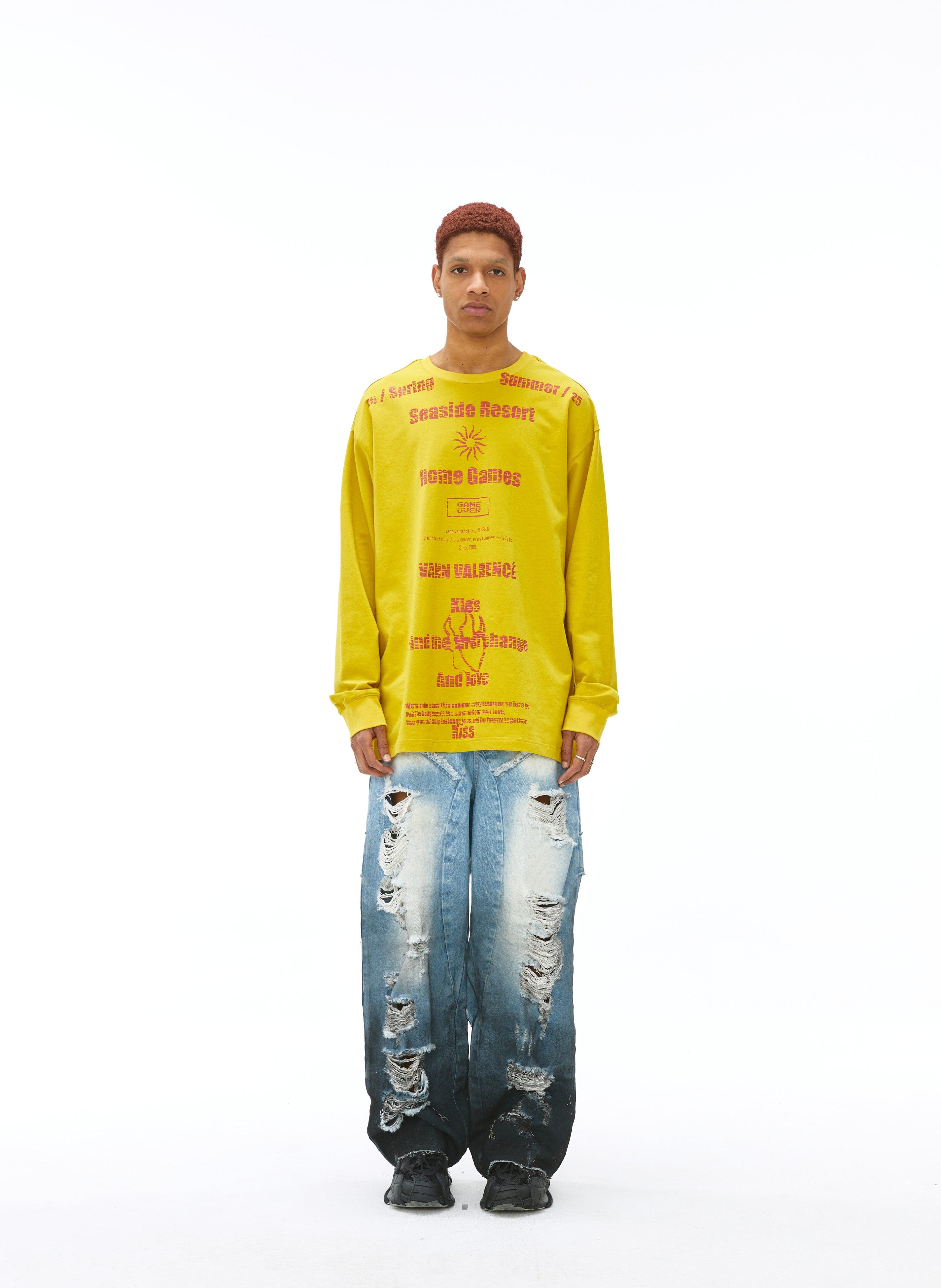VANN VALRENCE Distressed Gradient Wash Structural Ripped Jeans, premium urban and streetwear designers apparel on PROJECTISR.com, VANN VALRENCE