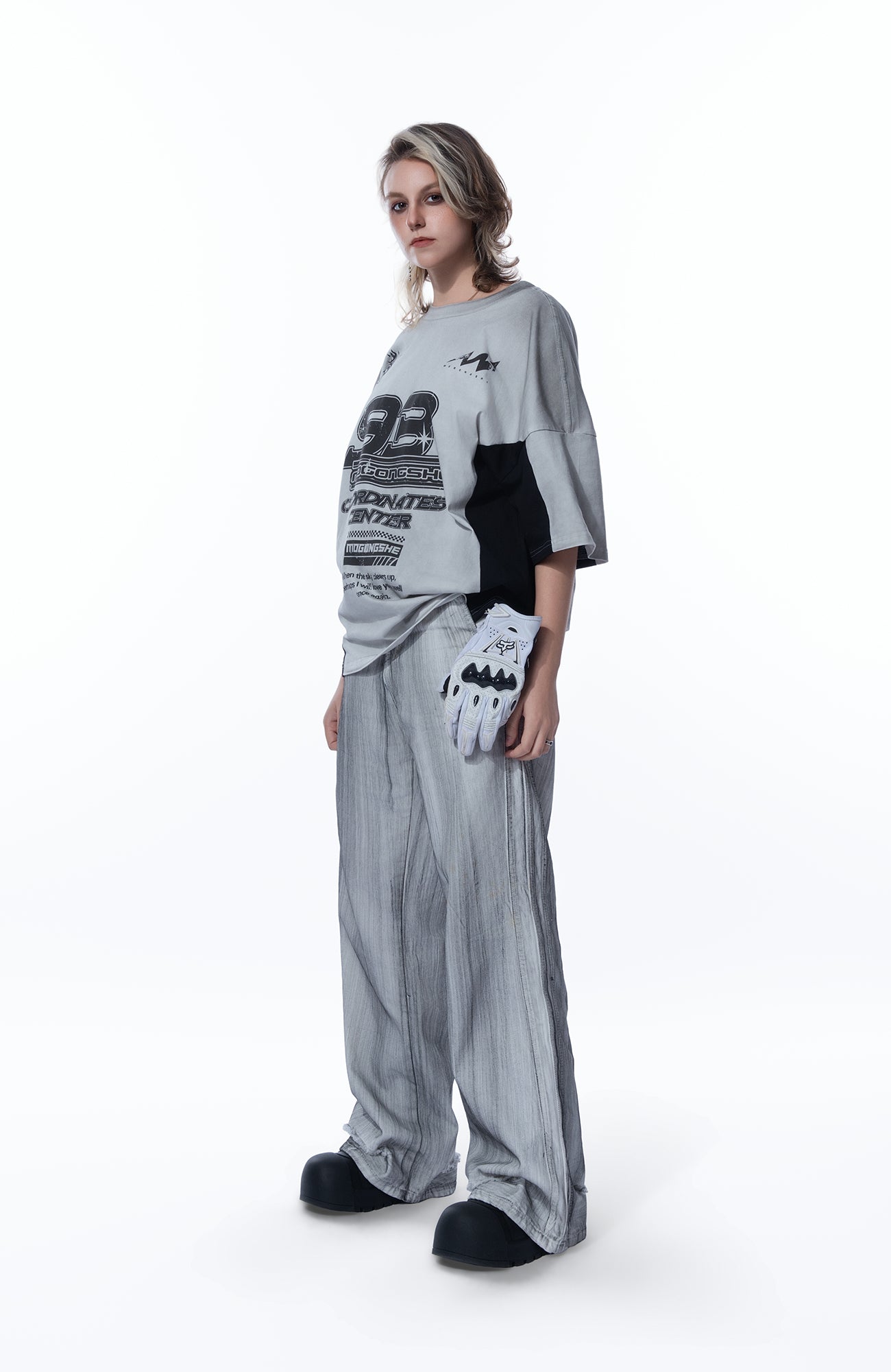 MOGONGSHE Dusty Washed Baggy Jeans