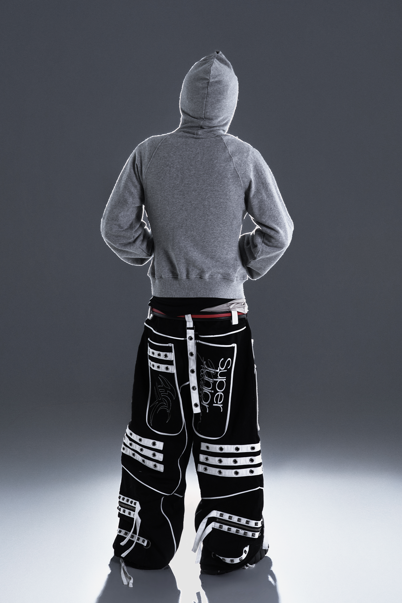 PCCVISION Studded Embroidered Baggy Pants, premium urban and streetwear designers apparel on PROJECTISR.com, PCCVISION