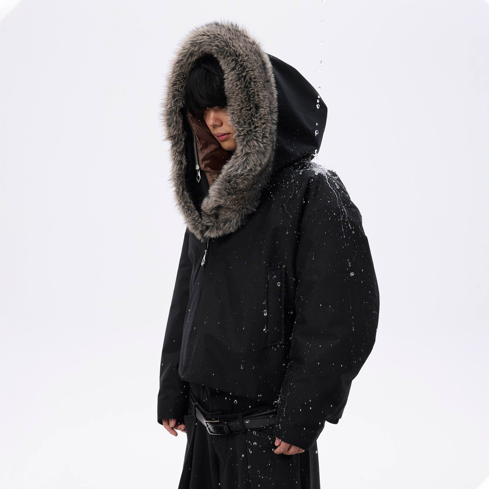 WHISTLEHUNTER Detachable Faux Fur Collar Waterproof Padded Jacket, premium urban and streetwear designers apparel on PROJECTISR.com, WHISTLEHUNTER