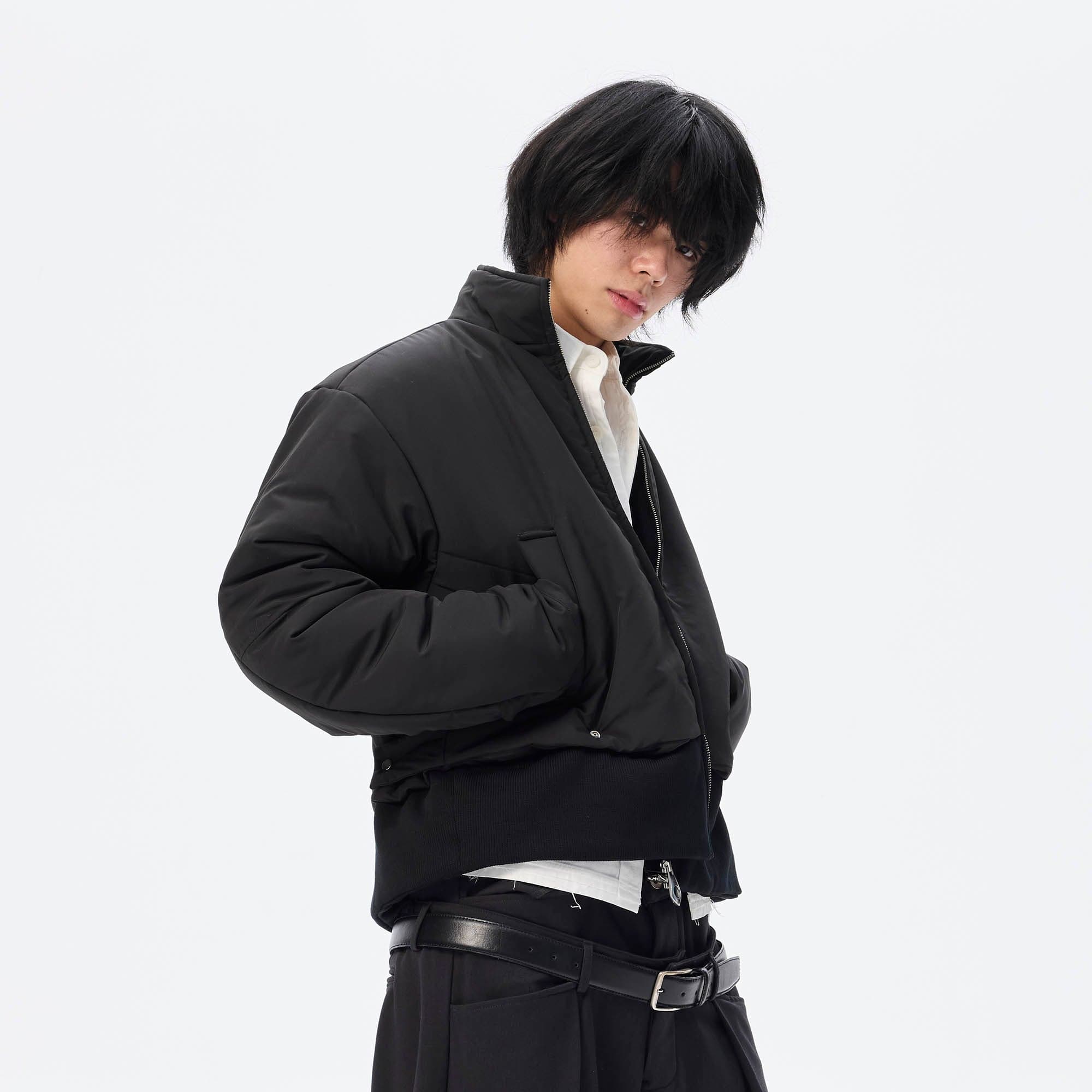 WHISTLEHUNTER Essential Stand Collar Cropped Puffer Jacket, premium urban and streetwear designers apparel on PROJECTISR.com, WHISTLEHUNTER